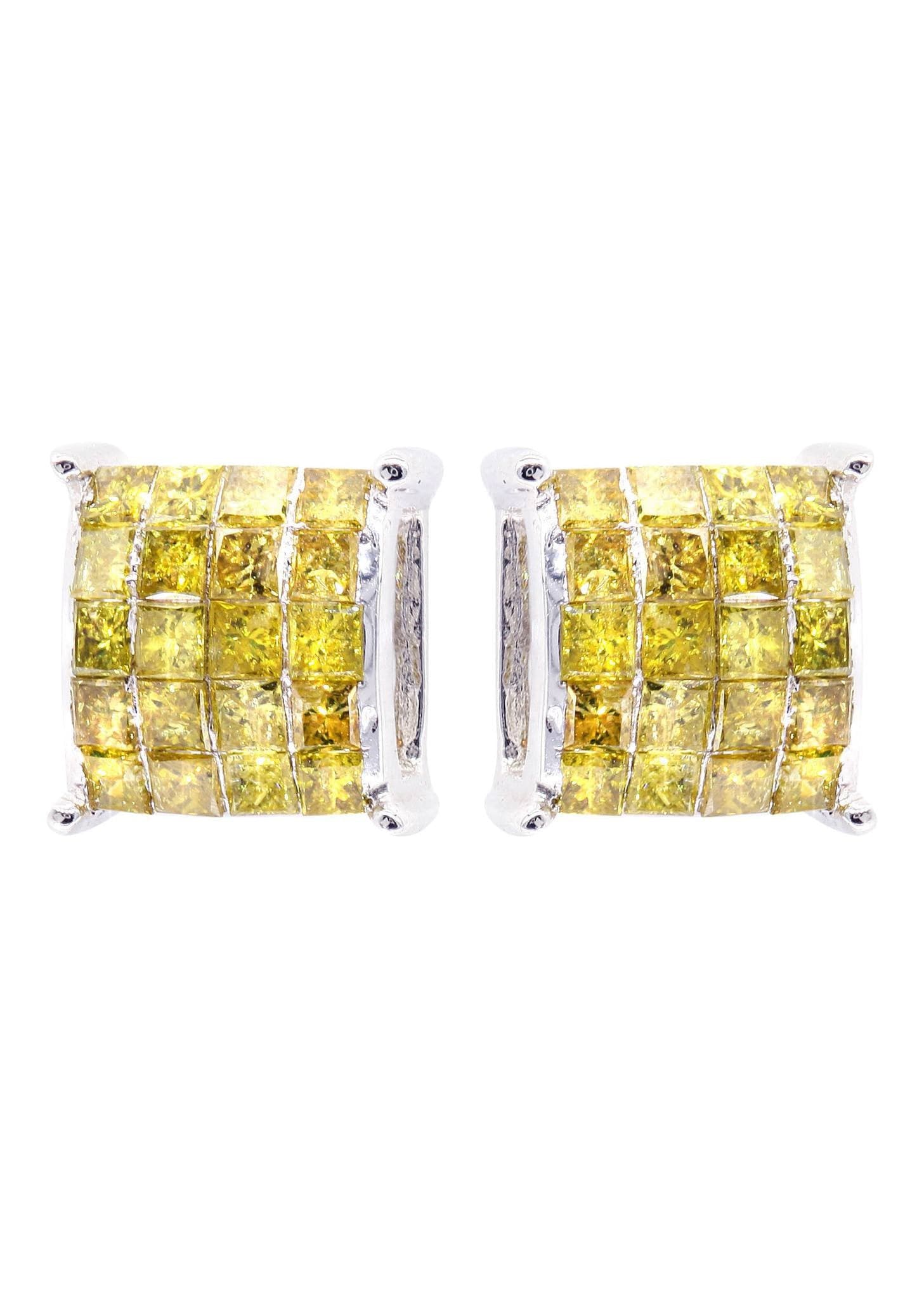 1.02 Carat Diamond Earrings for Men in 14K White Gold – Luxury Stud Earrings for Gifts, Weddings & Special Occasions