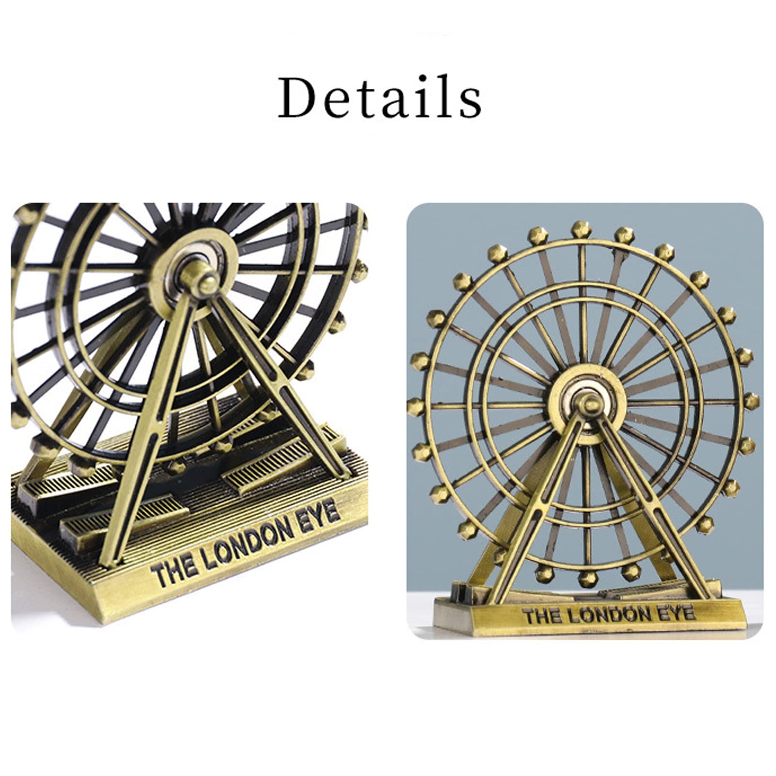 Firlar Retro Metal Ferris Wheel Ornament - Mini London Eye Sculpture for Christmas Decor, Home Desk & Tabletop Decoration | Perfect Gift Idea for Holiday, Birthday & Anniversary Celebrations