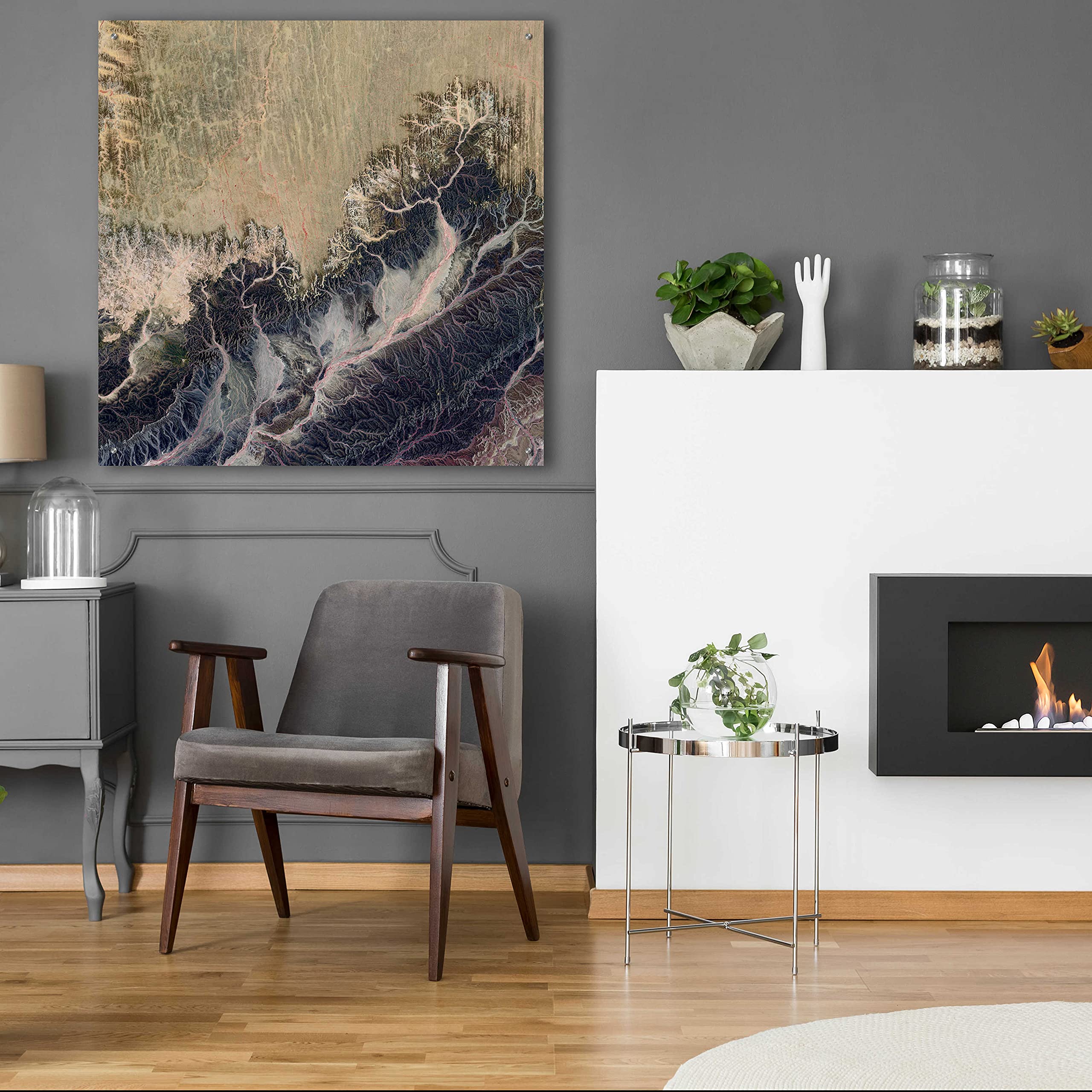 Epic Art 'Earth as Art: Irritated' - 36x36 Inch Modern Acrylic Glass Wall Decor | Stunning Home & Office Wall Art | Perfect for Living Room, Bedroom or Contemporary Spaces