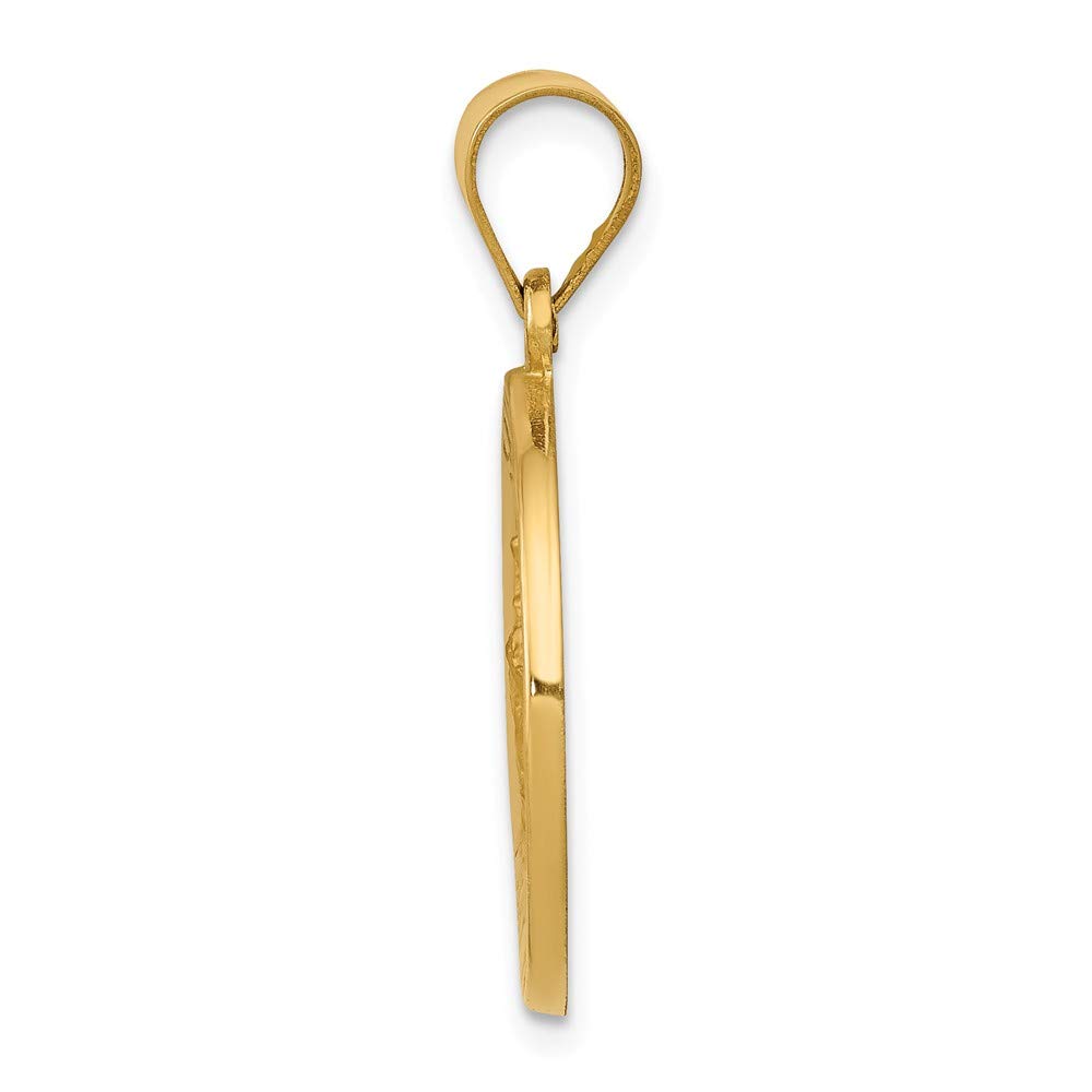 14K Yellow Gold St. George Medal Pendant - Polished & Satin Finish | Religious Jewelry for Men & Women | Perfect for Gifts, Daily Wear & Special Occasions