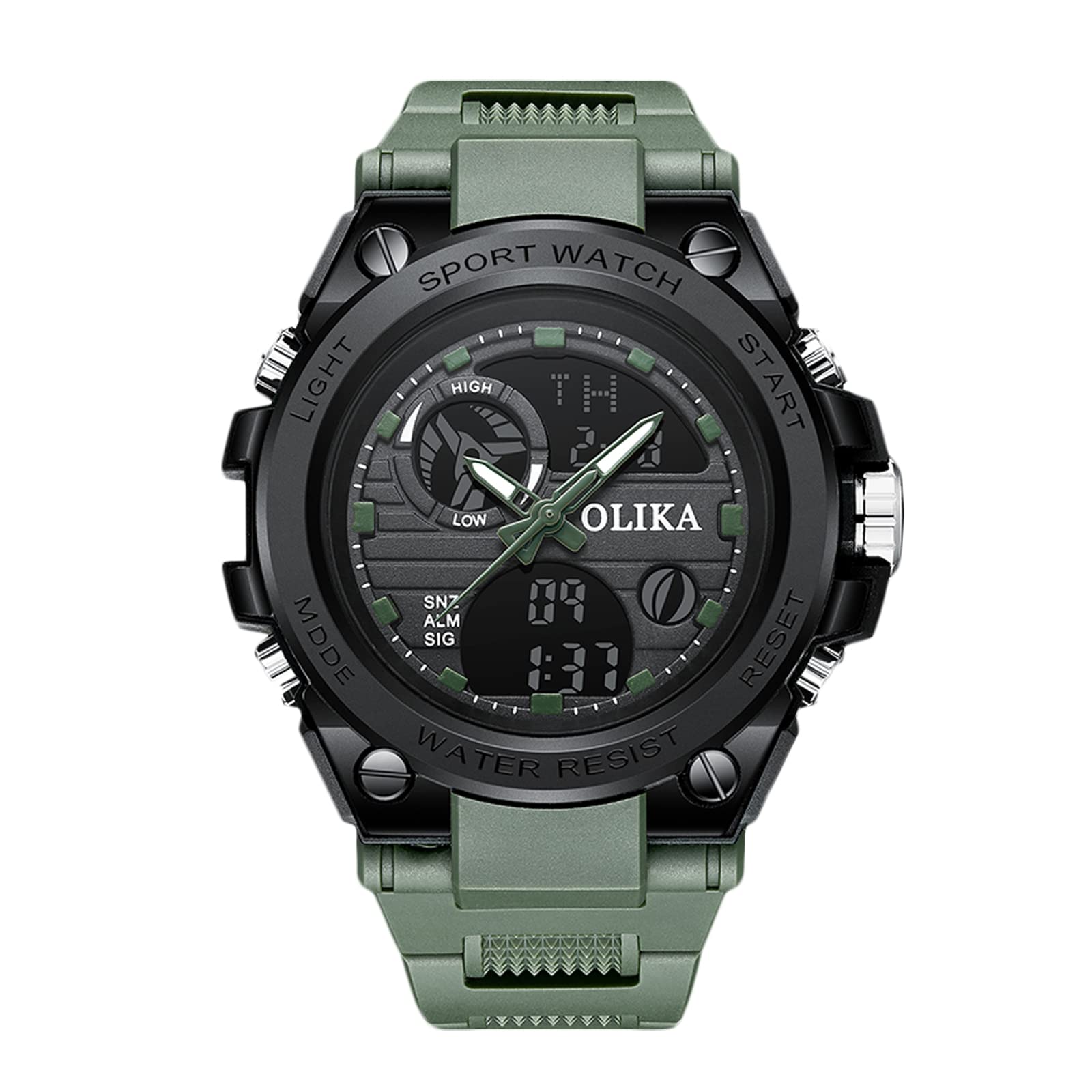 RORIOS Men's Digital Sports Watch - Waterproof Military Watch with Alarm, Timer, Stopwatch & Luminous Display | Durable Wristwatch for Running, Hiking, Swimming & Outdoor Activities
