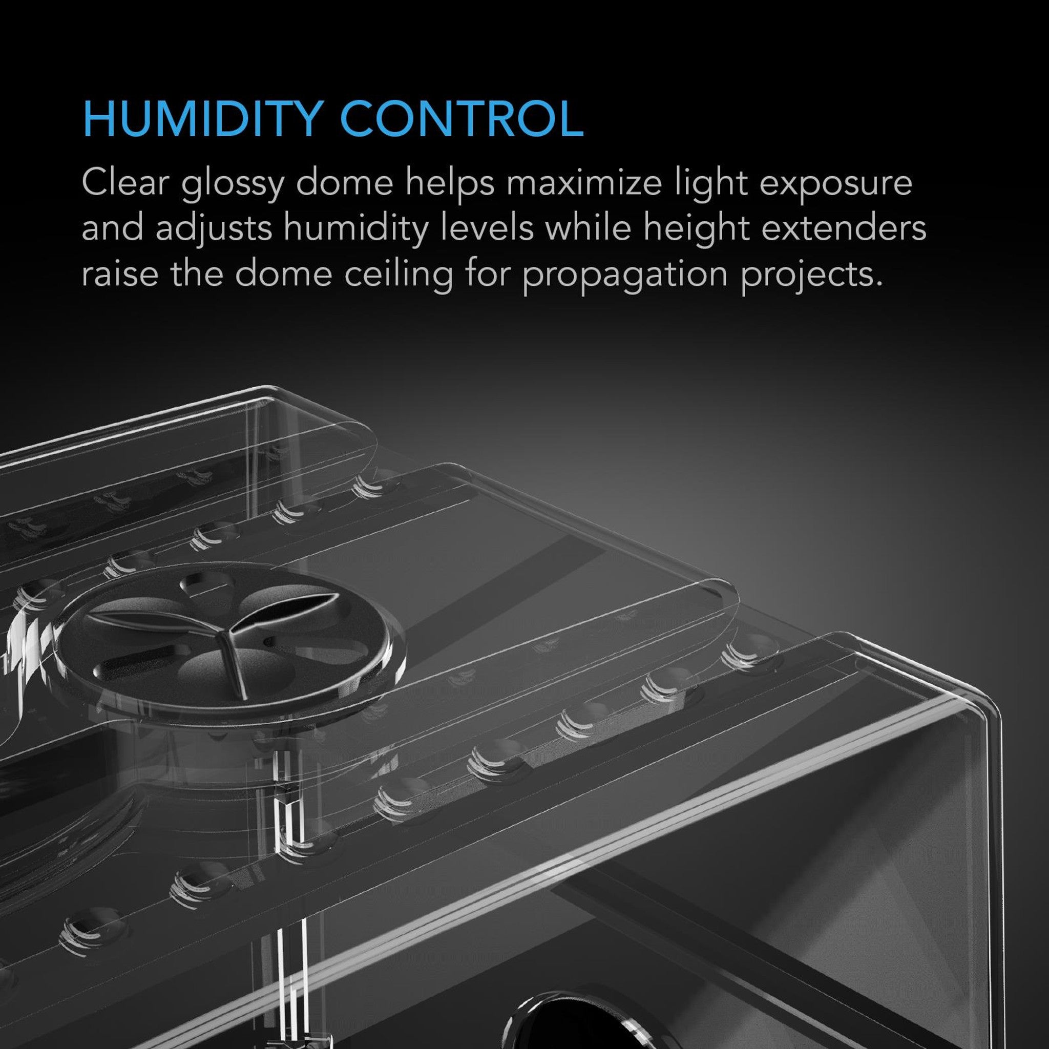 XL Humidity Dome & Propagation Kit - 6x12 Cell Tray with Height Extension for Seed Starting, Plant Cloning & Indoor Gardening