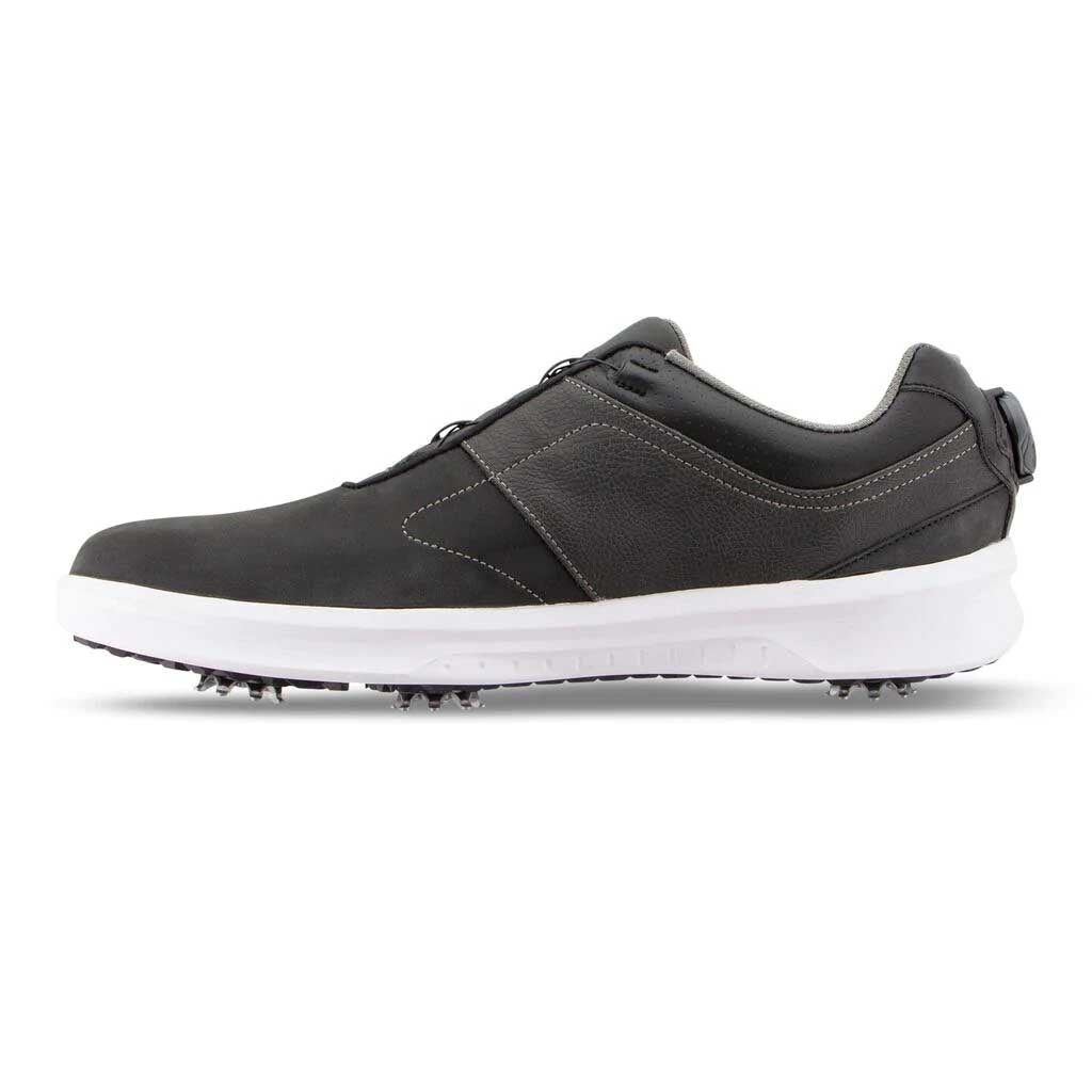 FootJoy Contour Series BOA Black Men's Golf Shoes - Comfortable & Waterproof Spiked Golf Shoes for Men - Perfect for Golf Course & Outdoor Sports