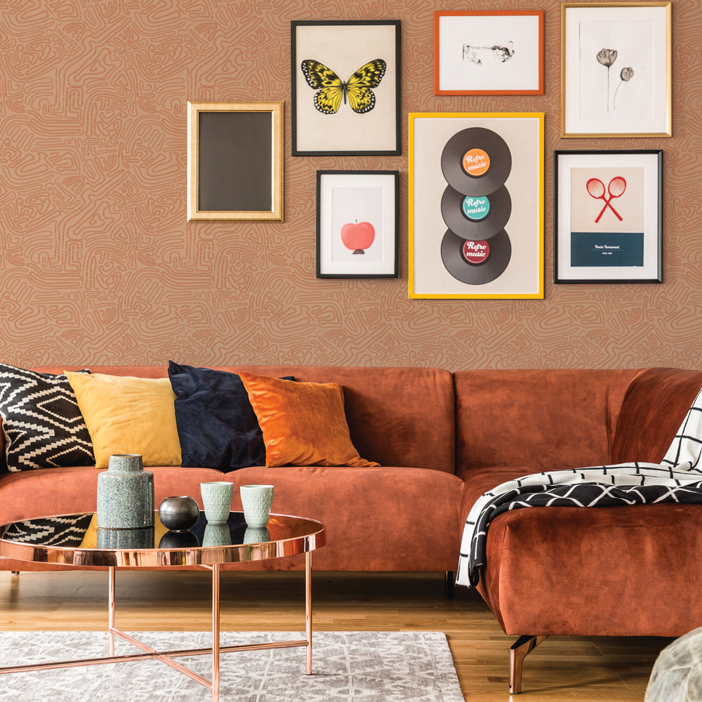 Sketch Peel and Stick Wallpaper - Removable Self-Adhesive Wall Decor for Bedroom, Living Room, Kitchen - Easy DIY Home Renovation & Decoration