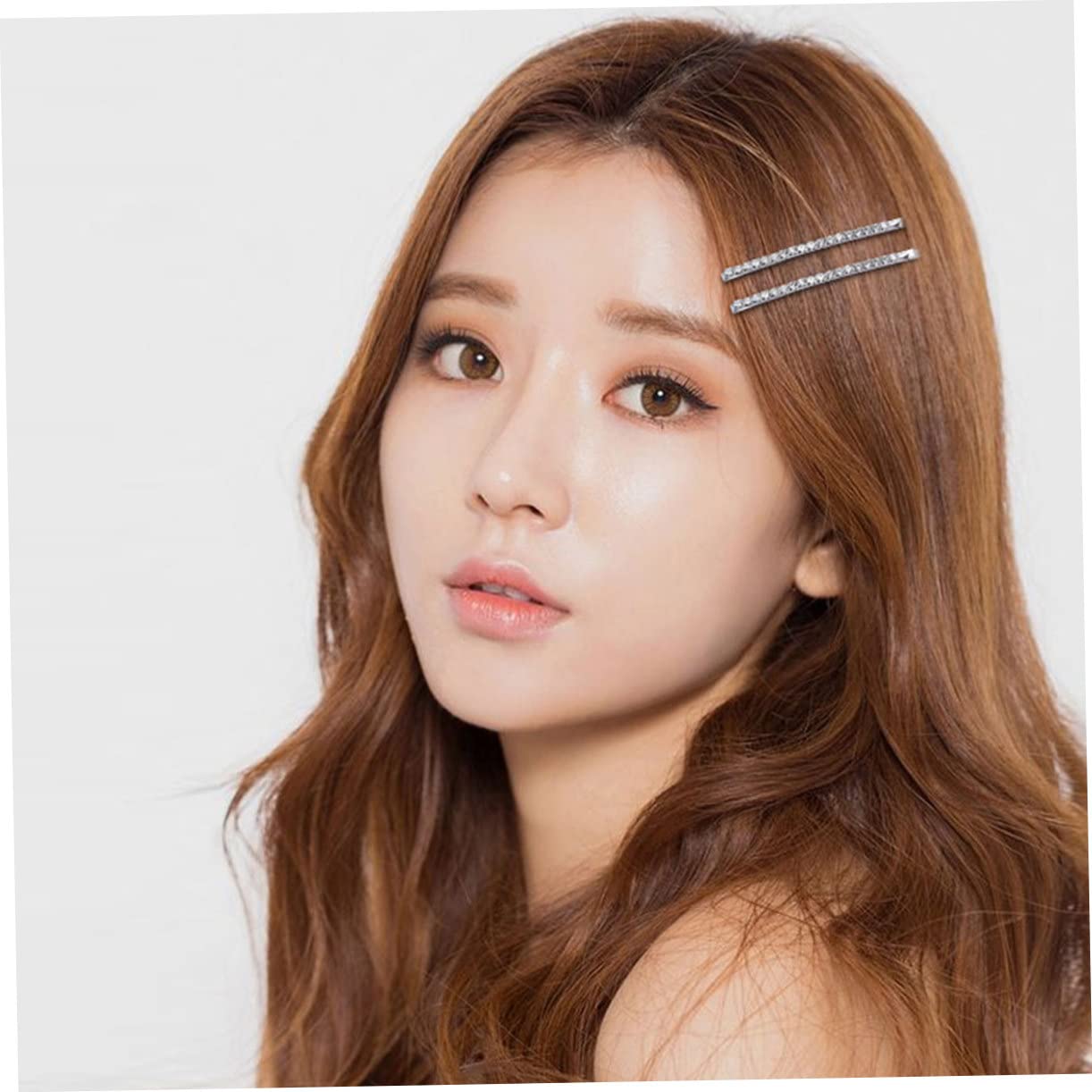 Minkissy Rhinestone Hairpins Set - Silver Bang Clips for Women | Elegant Bobby Pins & Hair Accessories for Weddings, Parties & Daily Styling