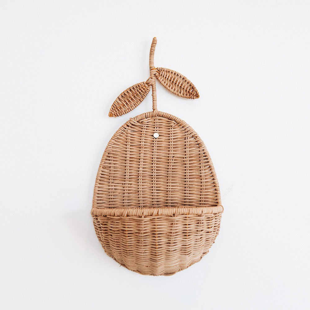 Fresh Lemon Wall Basket - Rustic Farmhouse Decor for Kitchen, Bathroom, or Outdoor Hanging Storage | Perfect for Fruits, Vegetables, and Home Organization