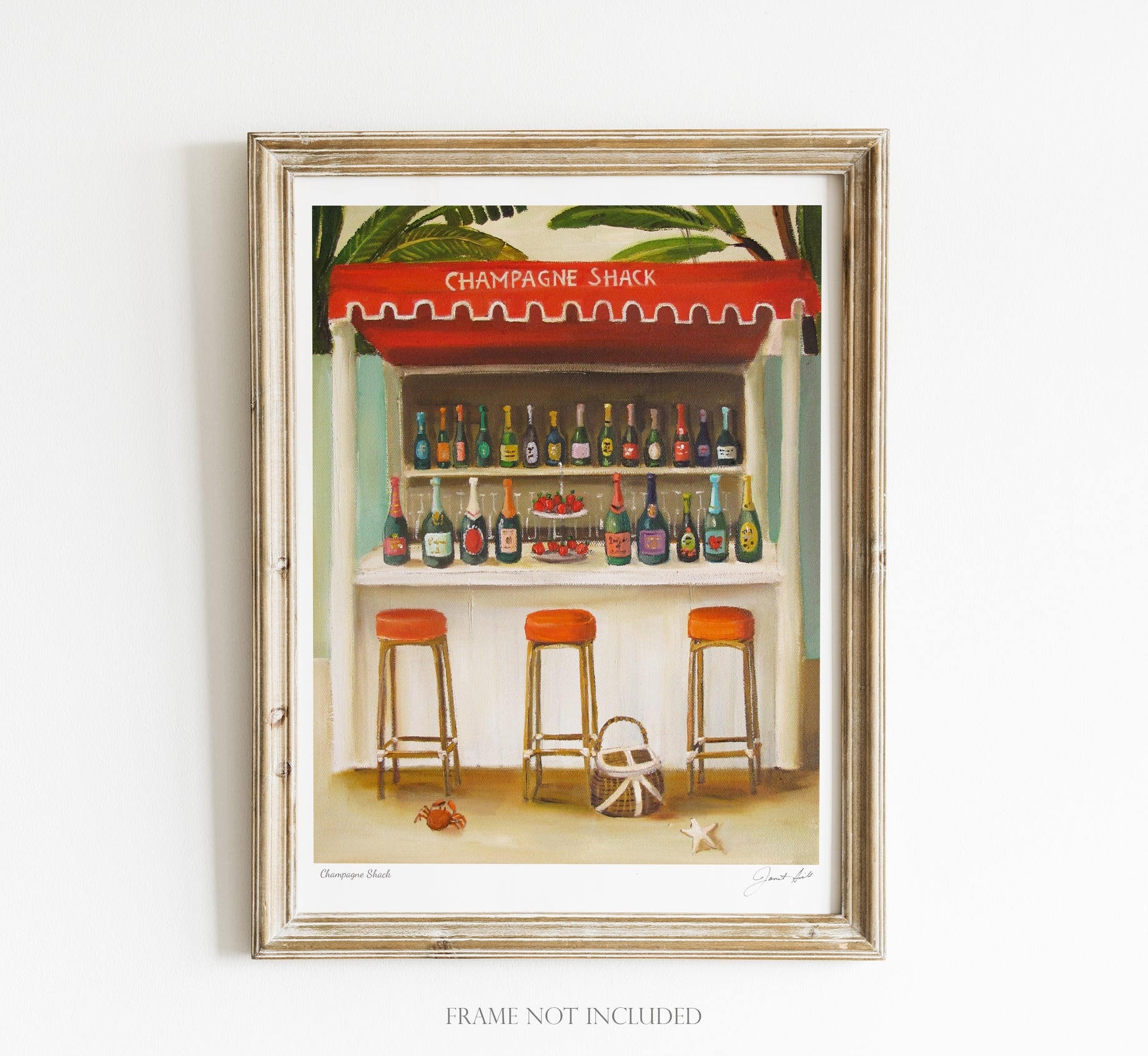 Champagne Shack Small Art Print - Elegant Wall Decor for Home, Office & Gifts | Perfect for Living Room, Bedroom & Wedding Decor