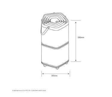 Electrolux PA91-406GY PureA9 HEPA Air Purifier for Home - Light Grey | Removes Allergens, Dust & Odors | Ideal for Bedroom, Living Room & Office