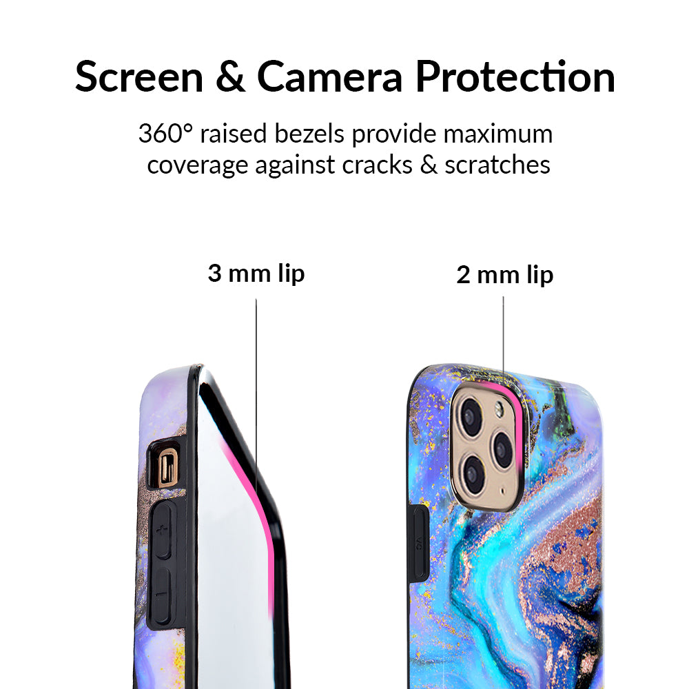 Sparkly Galaxy Glitter iPhone Case - Protective & Stylish Cover for iPhone 13/14/15 - Perfect for Parties, Night Out & Everyday Use