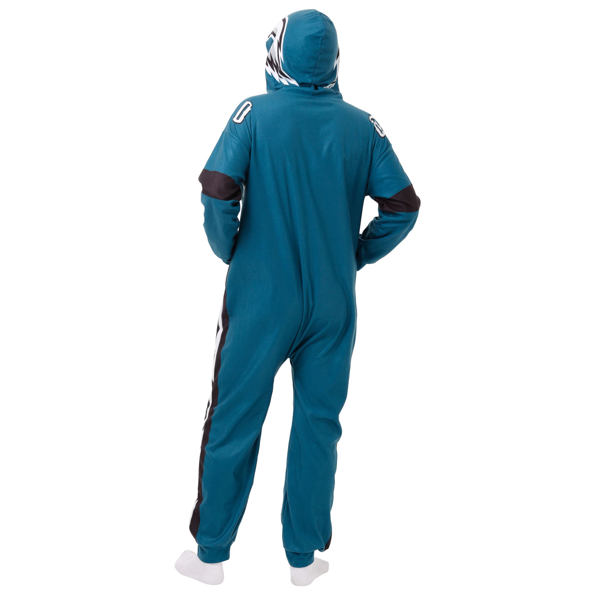 FOCO Philadelphia Eagles NFL Gameday Ready One Piece Pajamas for Men - XL Size | Comfortable Sleepwear for Football Fans | Perfect for Game Nights & Lounge Wear