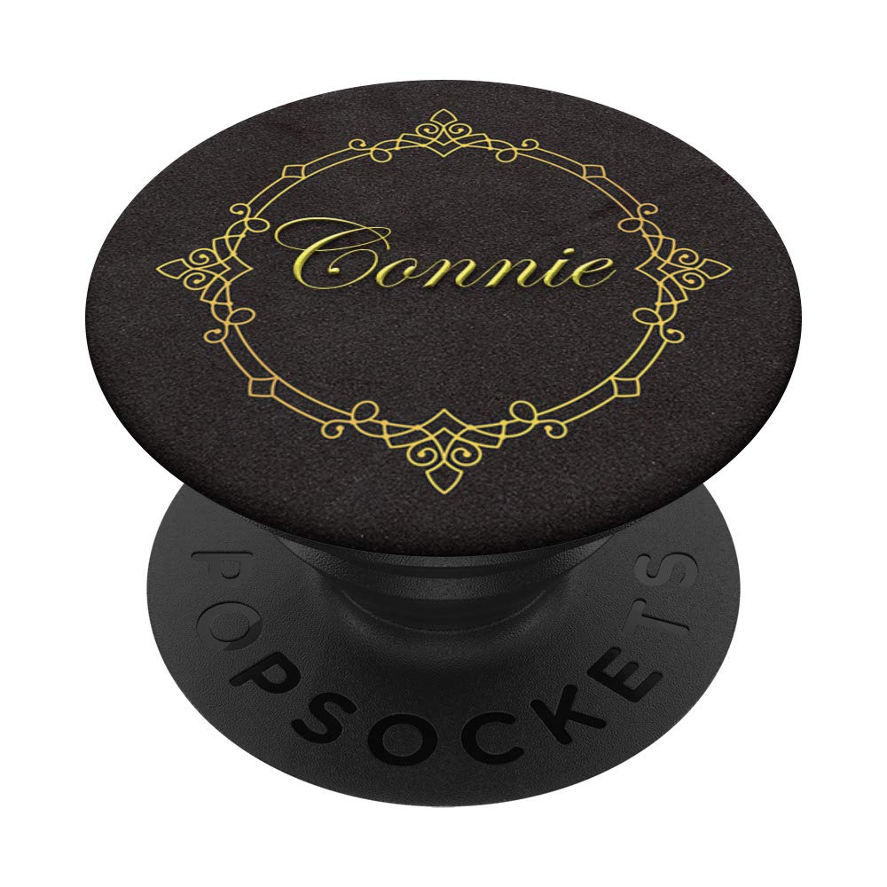 Connie - Custom Name Personalized PopSocket PopGrip | Classic Black Swappable Phone & Tablet Grip | Perfect for Everyday Use, Gifts & Phone Protection