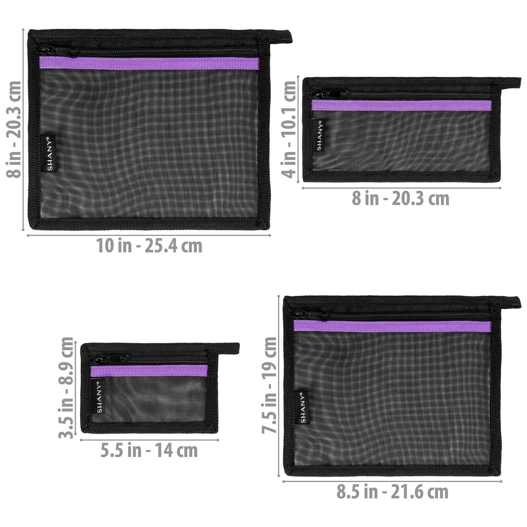 4 in 1 Mesh Travel Toiletry and Makeup Bag Set - Waterproof Cosmetic Organizer for Women & Men - Perfect for Airplane, Gym, Camping & Vacation Essentials