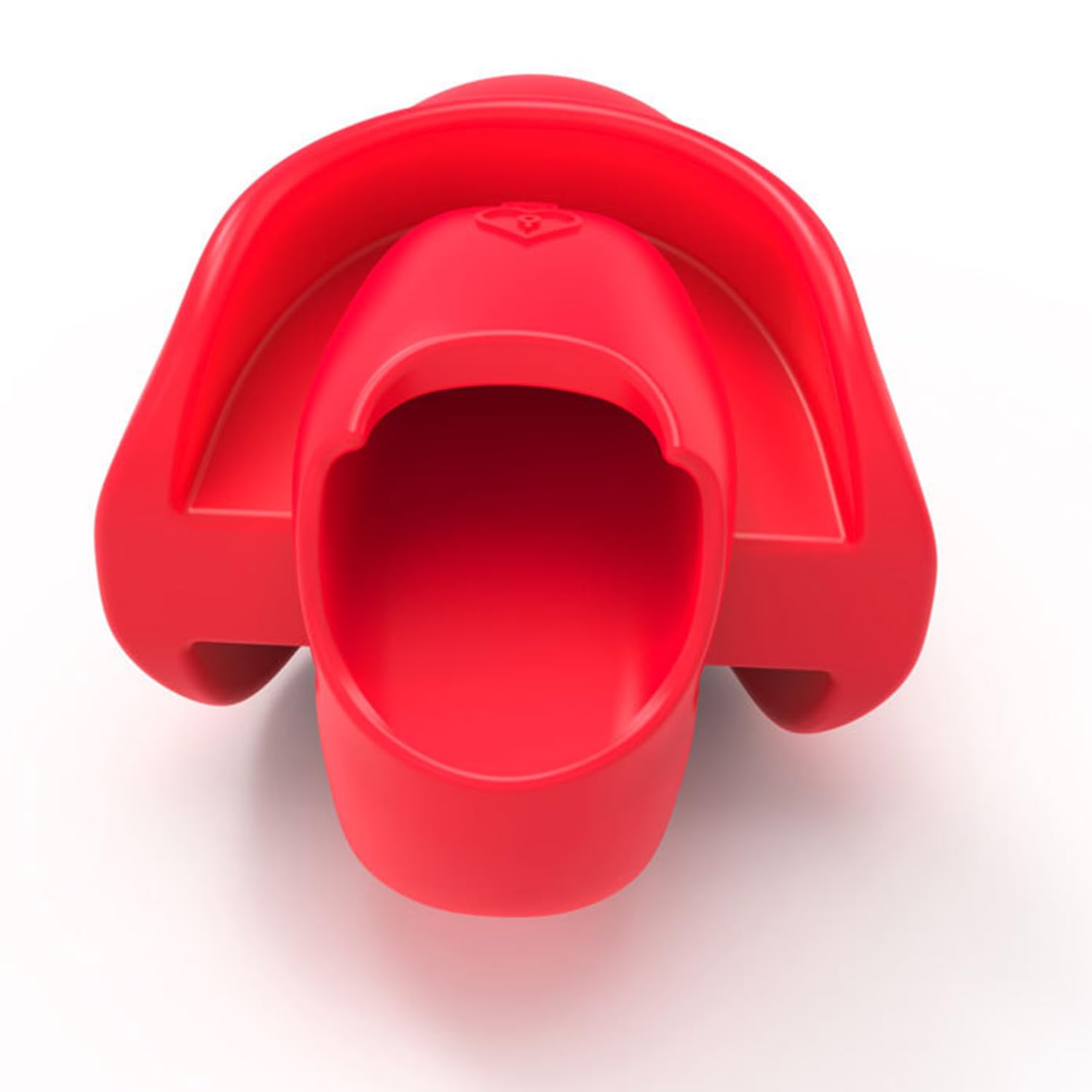 FREDORCH Adjustable Silicone Ball Gag with Fixed Tongue & Strap - Adult Bondage Toy for BDSM Role Play (Red) - Perfect for Couples Play, Dominance Scenes & Sensory Exploration