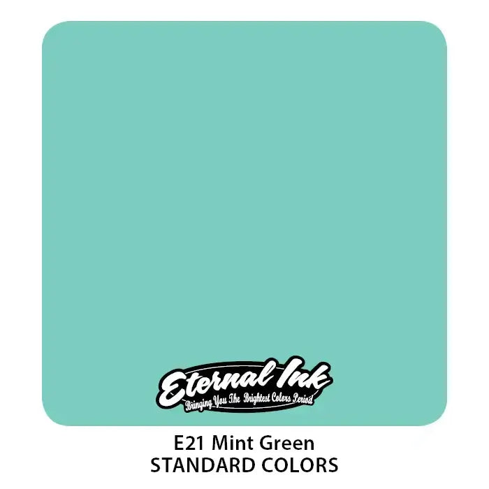 Eternal Ink in Mint Green - Long-Lasting, Vibrant Tattoo Ink for Professional Artists & Beginners - Perfect for Tattoo Studios, Home Use & DIY Projects
