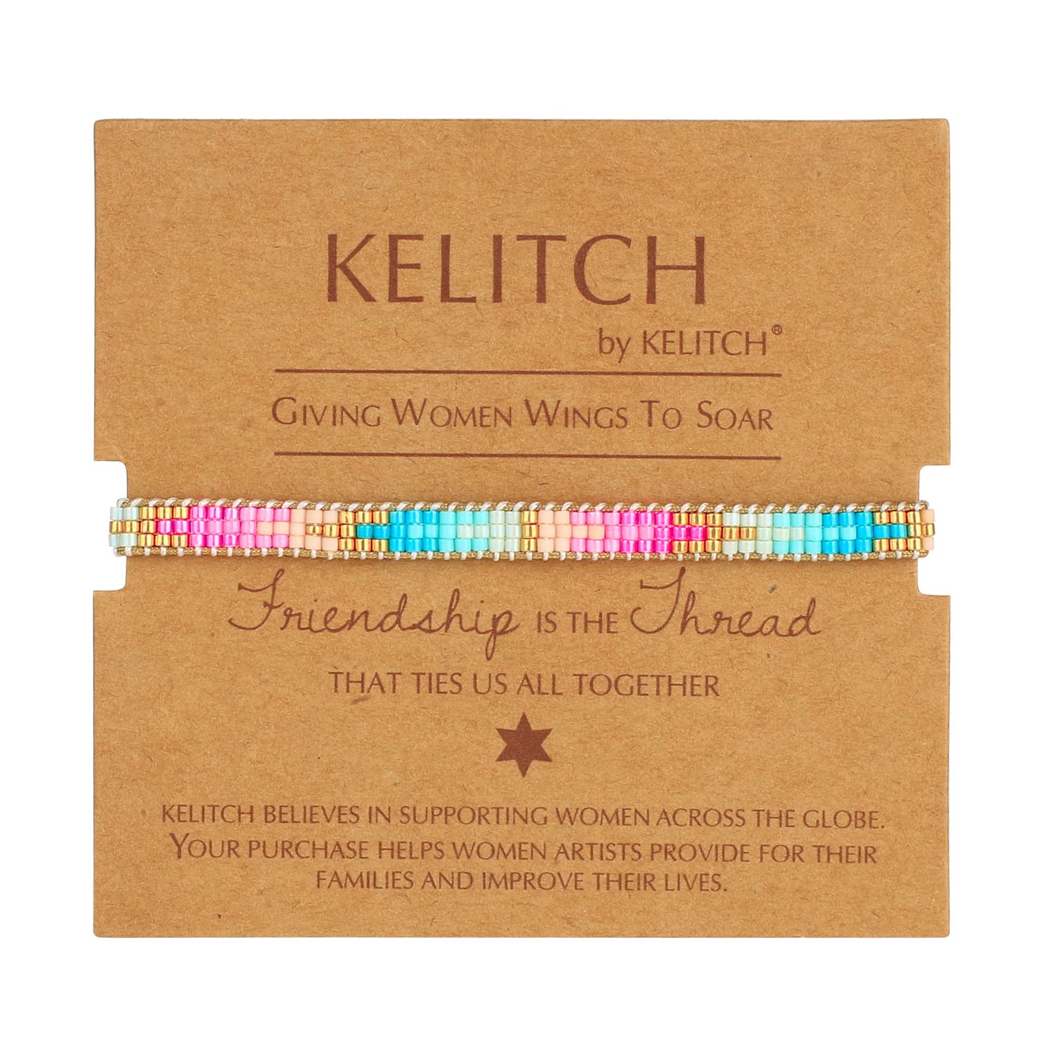 KELITCH Miyuki Bohemian Friendship Bracelets - Rainbow Color Beaded Charm Bangle Jewelry for Women & Girls - Perfect for Gifts, Parties, and Everyday Boho Style