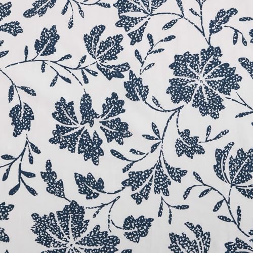 Woodblock Floral Blue
