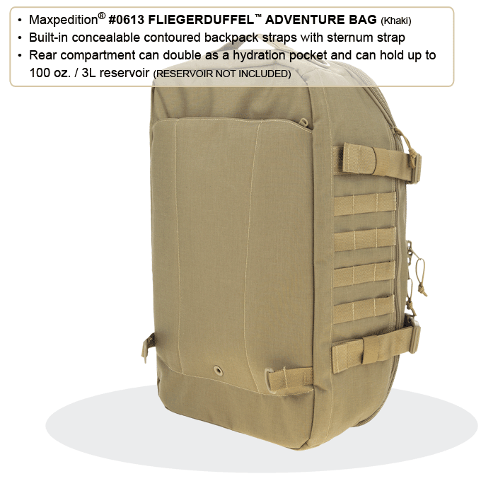 42L Fliegerduffel Adventure Travel Duffle Bag - Waterproof Carry-On Luggage for Camping, Hiking & Airplane Travel