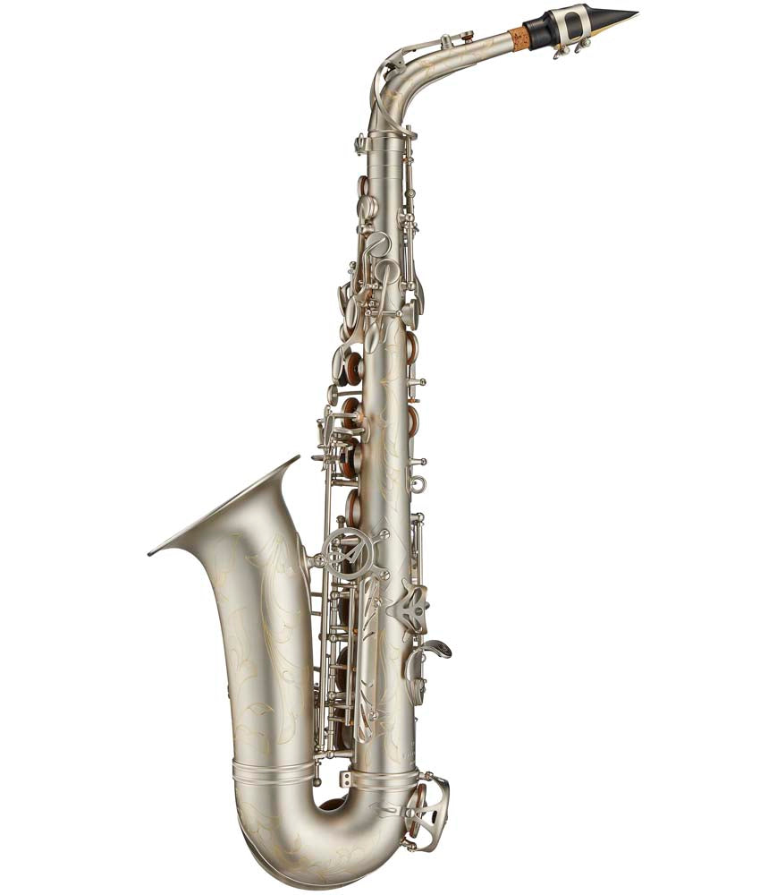 Antigua Winds PowerBell AS4248CN Alto Saxophone - Professional Brass Instrument with Classic Nickel Finish | Perfect for Jazz, Concert Band & Solo Performances