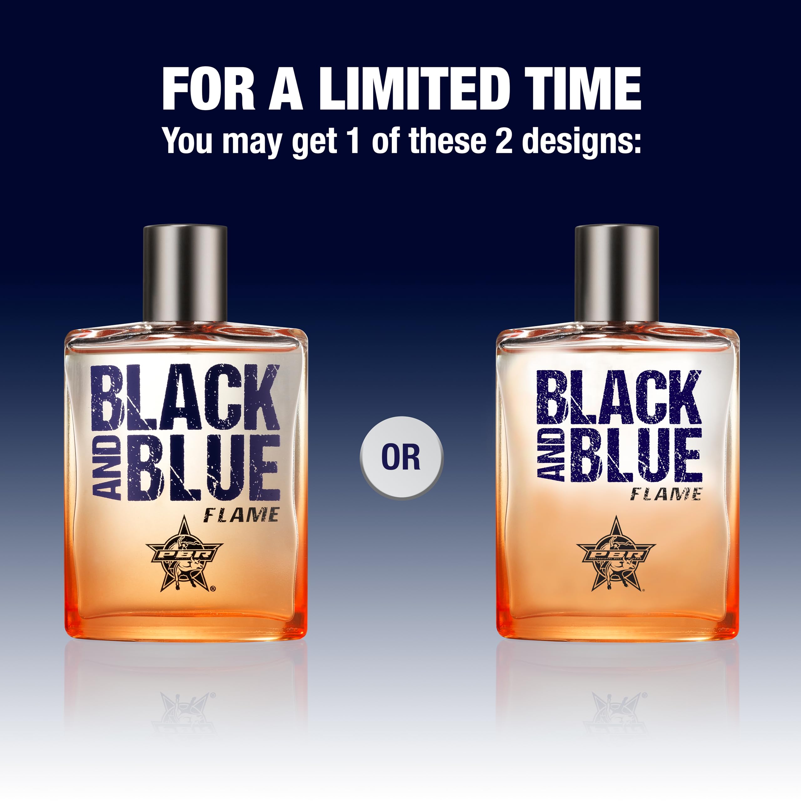 Tru Western PBR Black and Blue Flame Cologne for Men, 3.4 fl oz (100ml) - Sporty, Clean & Fresh Scent - Perfect for Daily Wear, Gym & Outdoor Activities