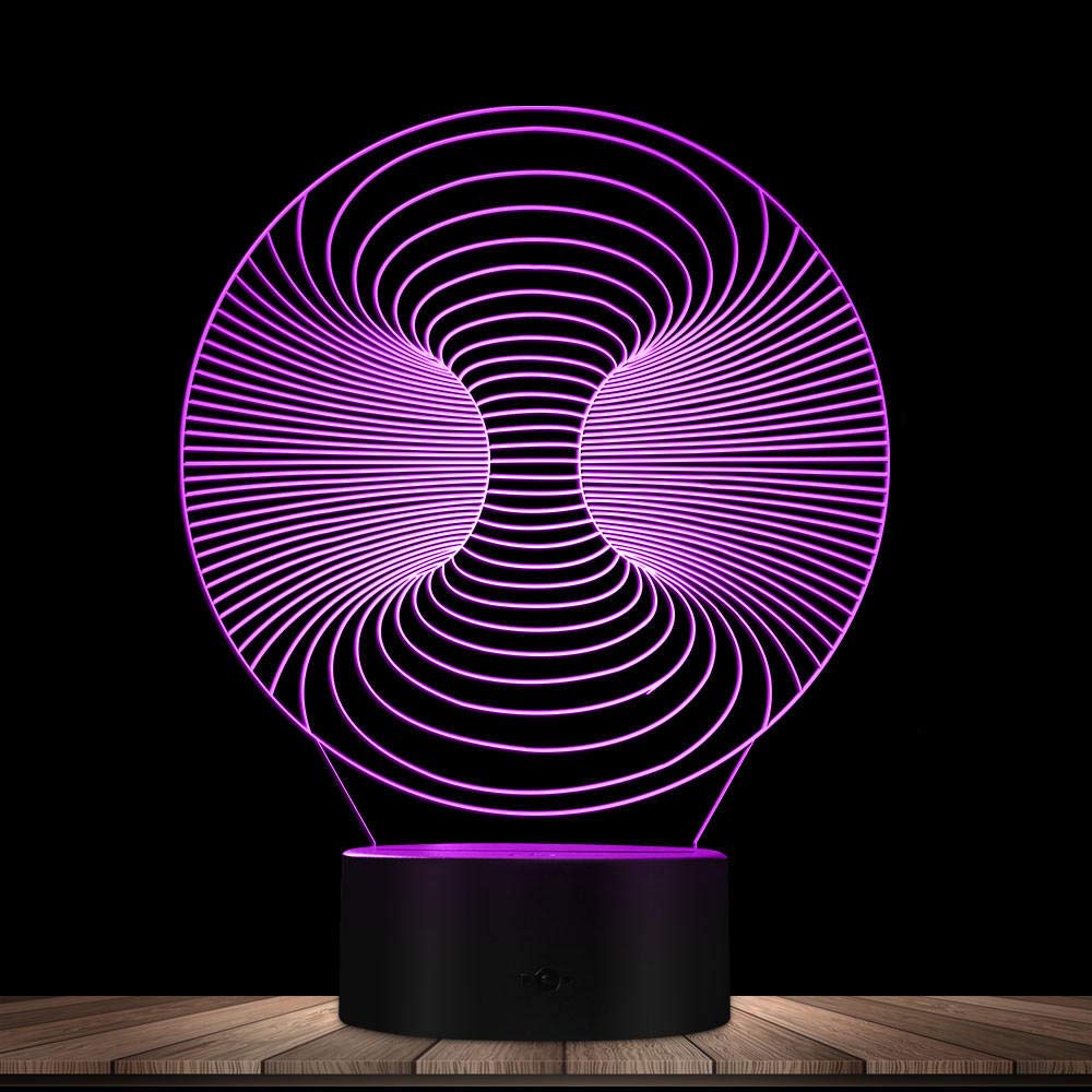 3D Illusion LED Night Light - Magical Optical Art Desk Lamp for Kids & Adults - Perfect for Bedroom, Nursery, Home Decor & Gift Giving