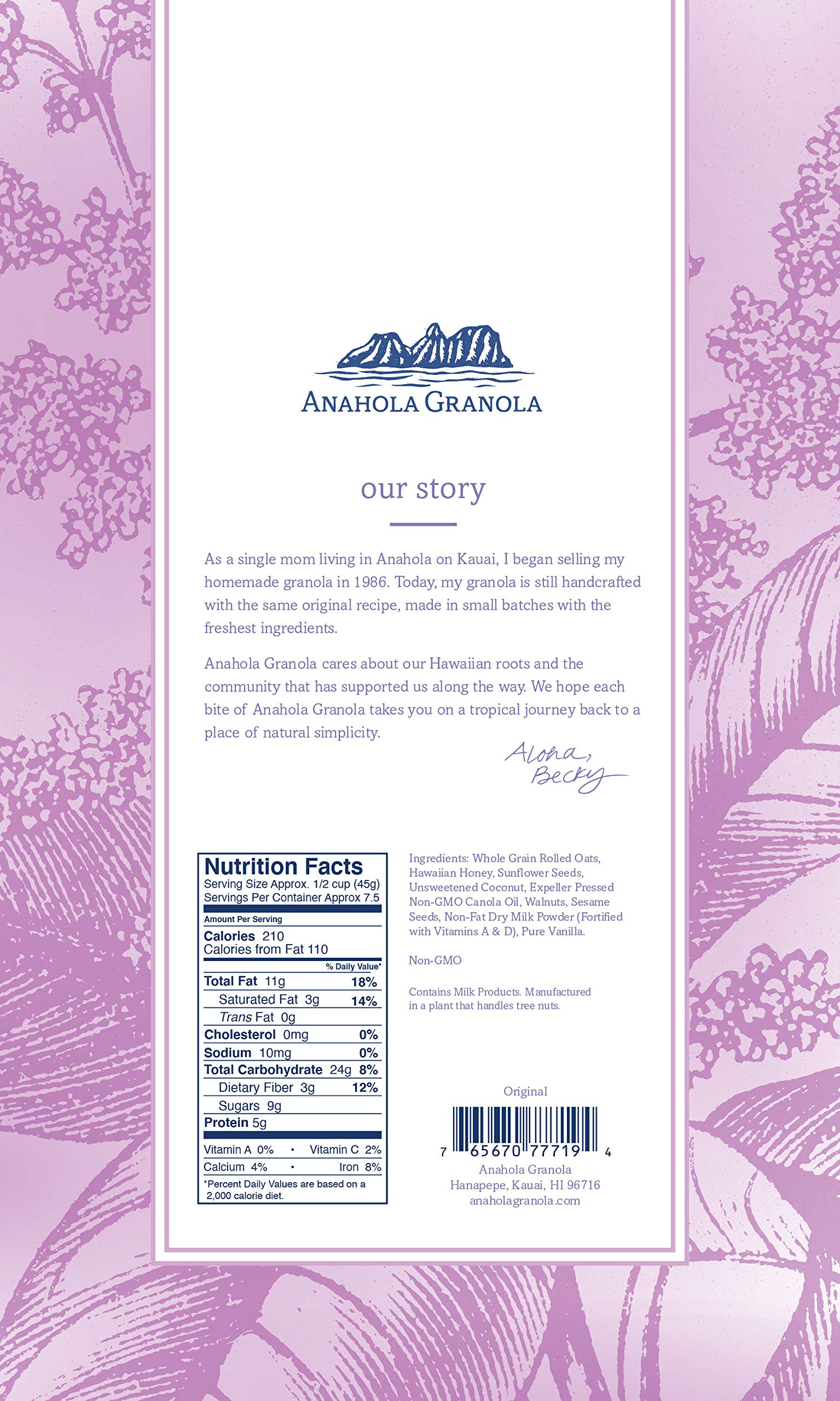 Anahola Granola Variety Pack | Healthy Low Calorie Snacks for Adults & Kids | Original Flavor 12oz | Perfect for Breakfast, Lunch Boxes & On-the-Go Snacking