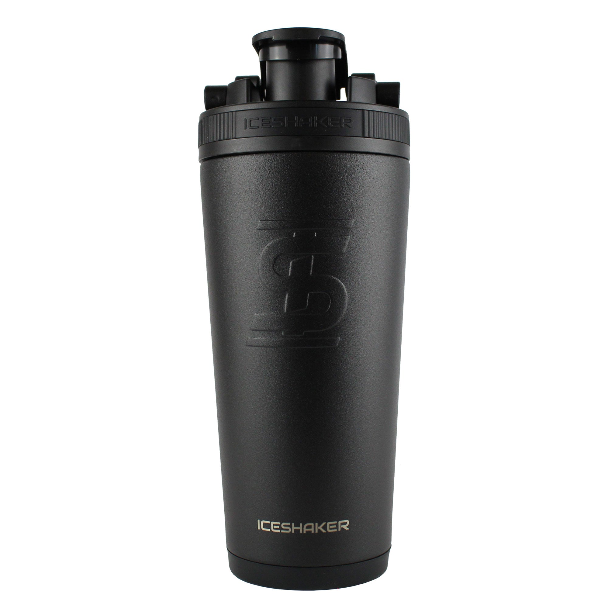 Gronk Signature Edition 26oz Insulated Ice Shaker Bottle - Black | Leakproof Stainless Steel Water Bottle for Gym, Workout & Sports | Keeps Drinks Cold for 24 Hours