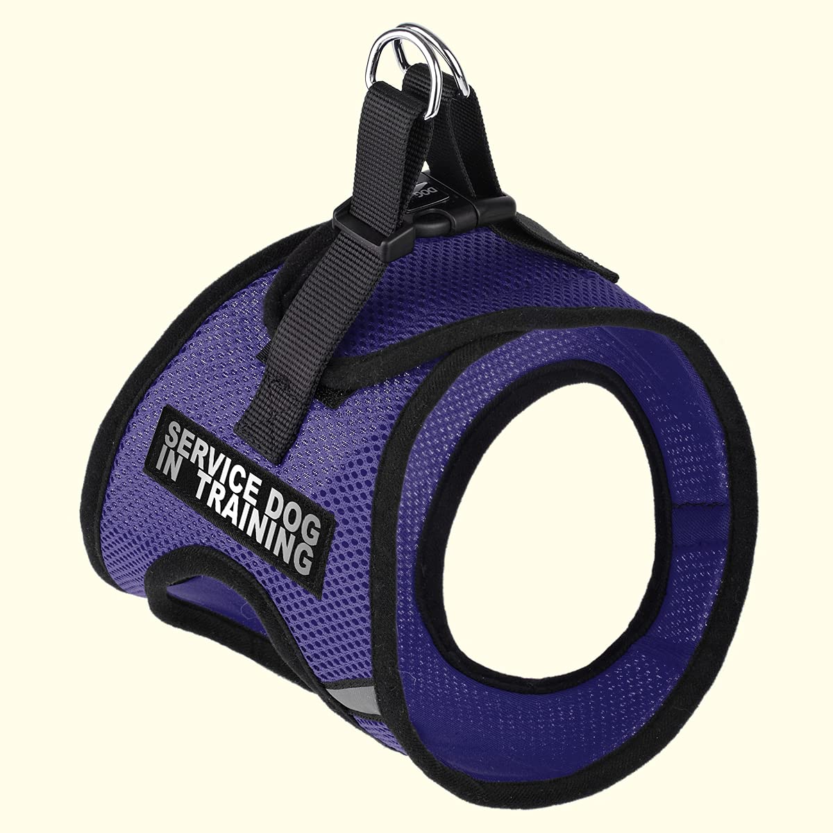 Dogline York Step-in Mesh Dog Harness with Service Dog Training Patches - No-Choke Soft Padded Vest for Small, Medium & Large Dogs (22-24