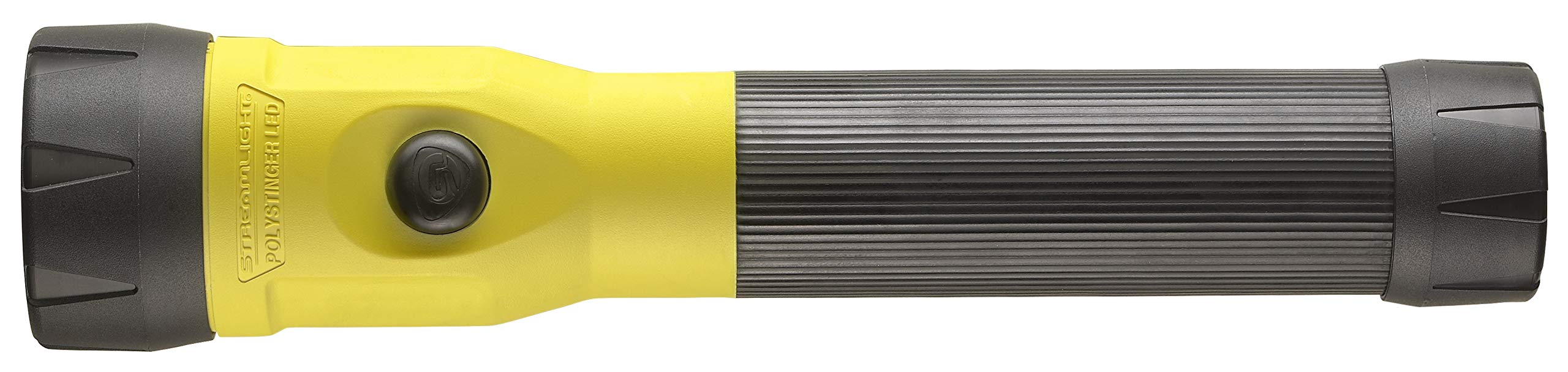 Streamlight 76184 PolyStinger LED Flashlight - 485 Lumens High-Intensity Light with DC Charger & Piggyback Holder (Yellow) - Ideal for Law Enforcement, Security, and Emergency Situations