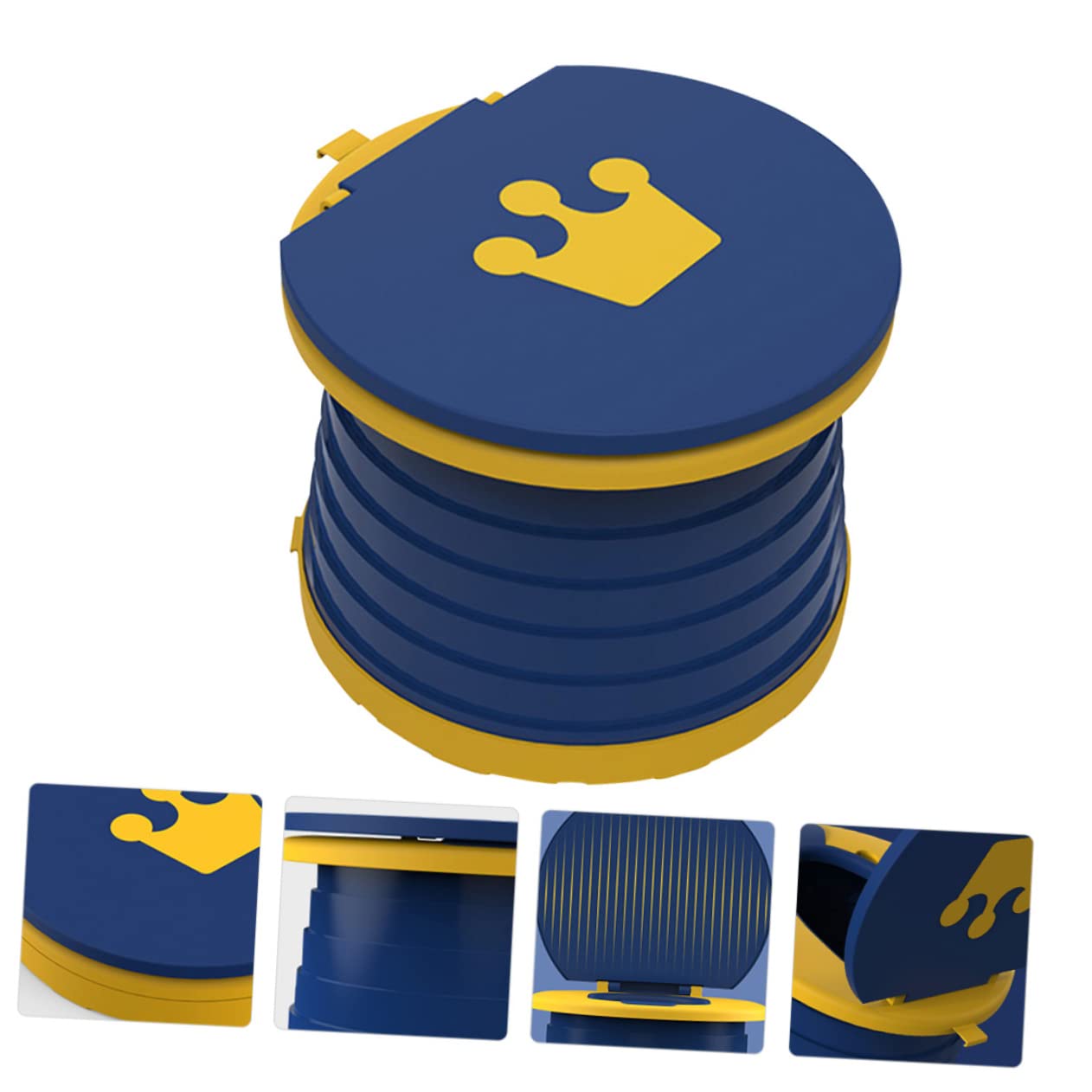 Wakauto 2 Pack Foldable Travel Toilet Seat for Kids - Portable PP Plastic Potty Training Car Seat (Blue) - Perfect for Road Trips, Camping & Airplane Travel