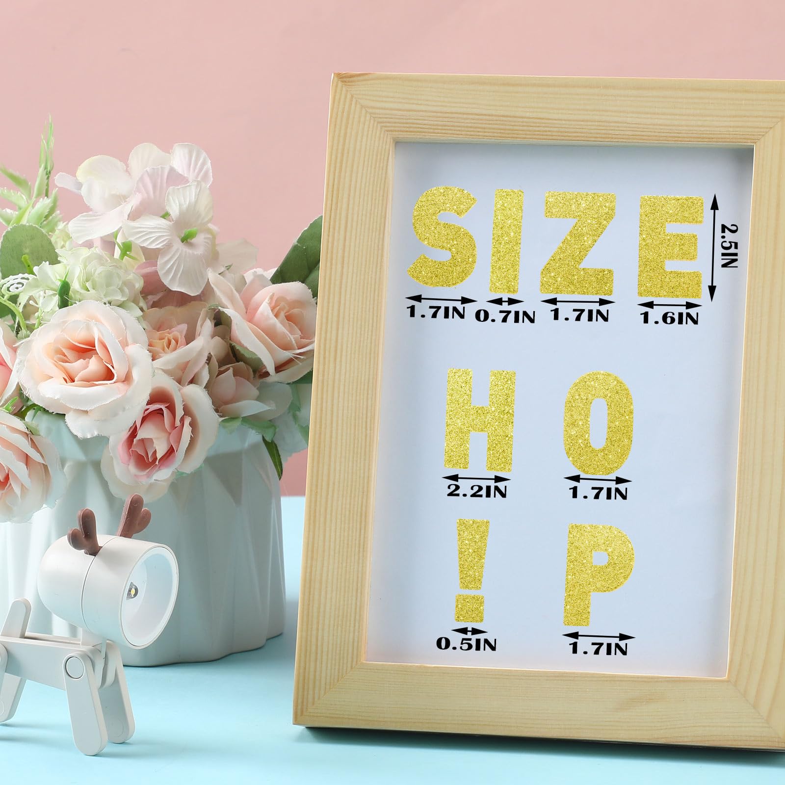 Harloon 232 Pcs Large Glitter Letter Stickers - 24 Sheets Big Font Alphabet Self-Adhesive Letters Kit for Mailbox, Bulletin Boards, Classroom & Home Decor (Gold, 2.5 Inch) - Perfect for DIY Crafts, Scrapbooking, Party Decorations & School Projects