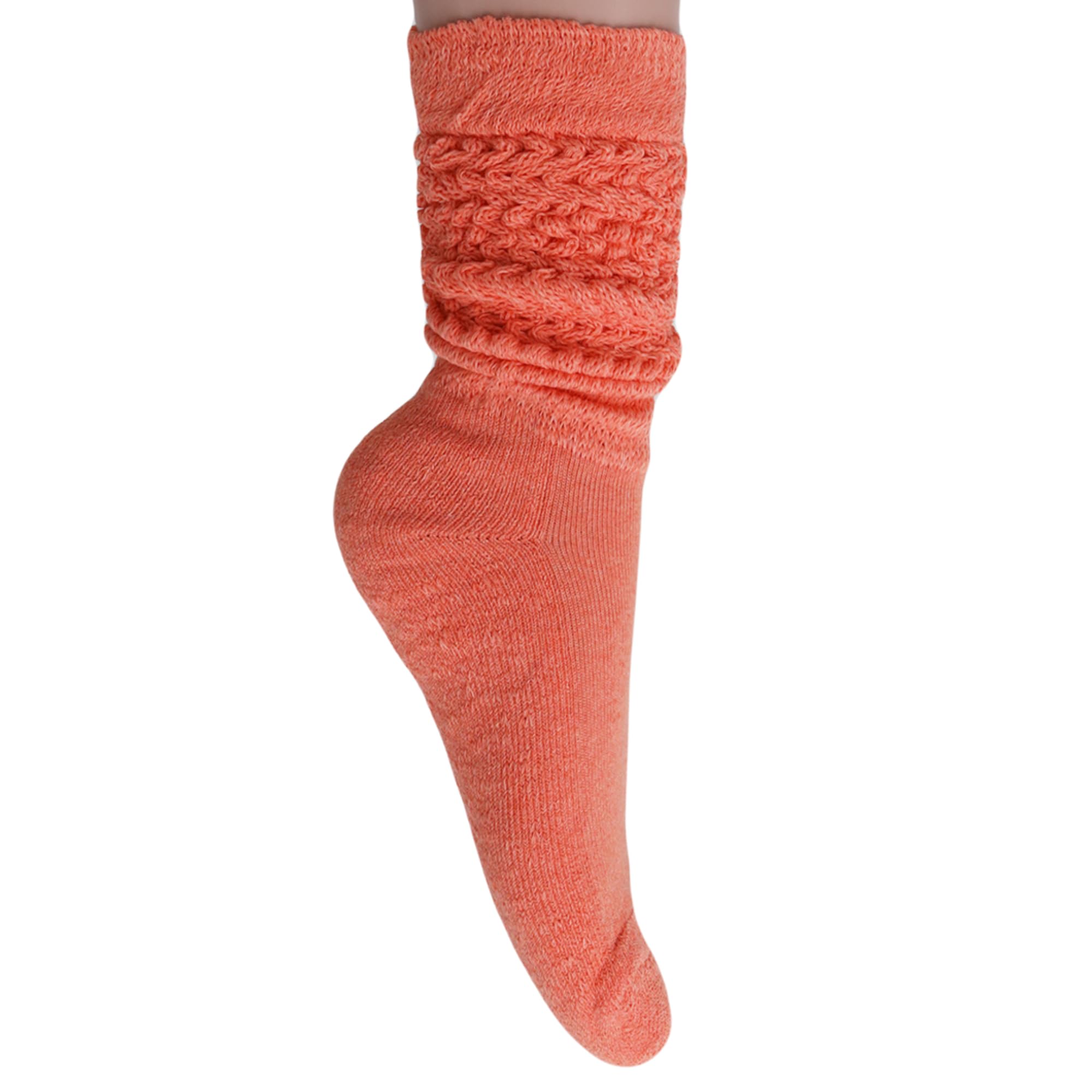 American Made Slouch Socks - Extra Long Cotton Knee High Scrunch Socks for Women & Men | Heavy Warm Winter Socks for Boots, Lounge & Cold Weather Comfort