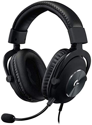 Logitech G Pro Gaming Headset - Noise Cancelling Mic, Memory Foam Ear Pads, Volume Control | PC, PS4, Xbox One Headphones | Perfect for Esports, Streaming & Online Gaming (Renewed) 981-000811