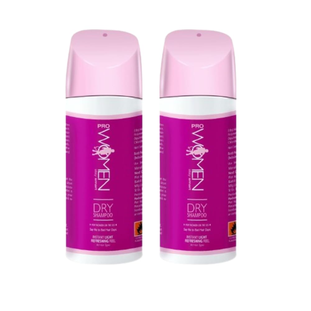 Dry Shampoo Spray for Instant Hair Refresh - Oil Absorbing, Water-Free Formula with No White Residue | Adds Volume & Bounce for All Hair Types | Perfect for Travel, Gym & Busy Mornings (Pack of 2)