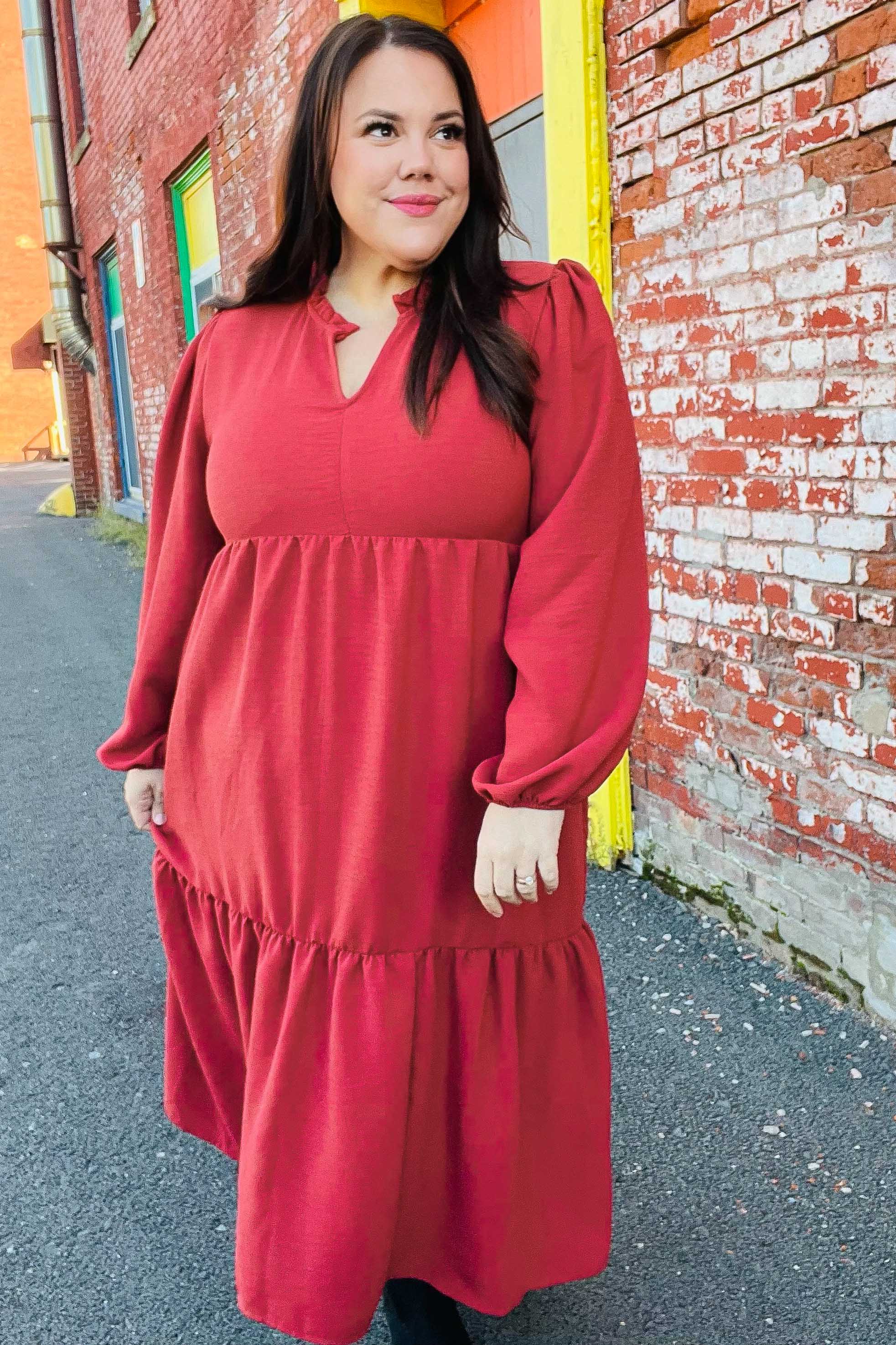 Elegant Notched Neck Frill Hem Tiered Maxi Dress for Women - Boho Summer Beach Party, Wedding Guest, Vacation Outfit