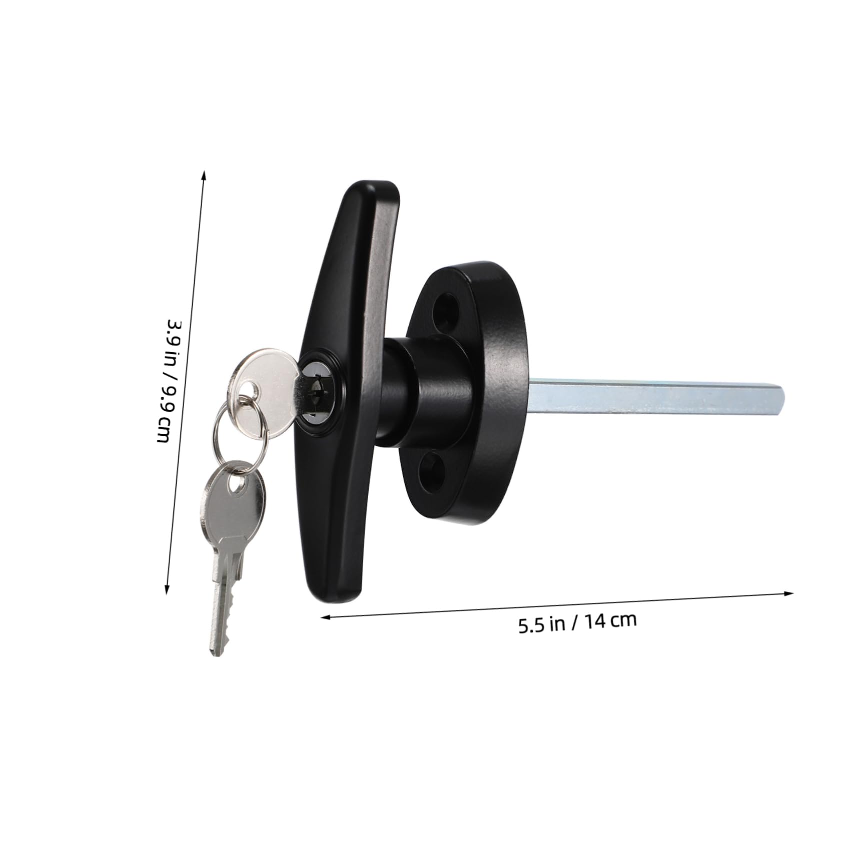 DOITOOL 1PC Black Shed Door T-Handle Lock Kit - Heavy Duty Barn Gate Hardware for Sheds, Garages & Outdoor Storage - Secure Your Backyard, Workshop & Farm Buildings