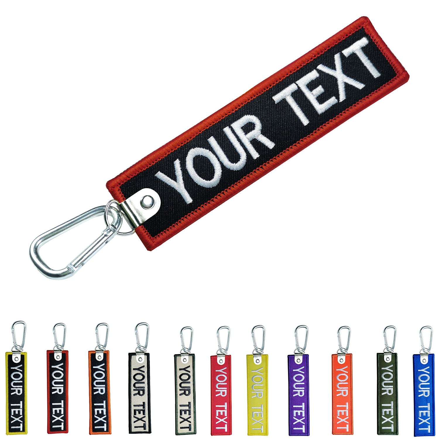 Custom Engraved Keychain - Personalized Text Key Tags with Carabiner Clip | Unique Gift for Travel, Luggage, Backpack & Everyday Use