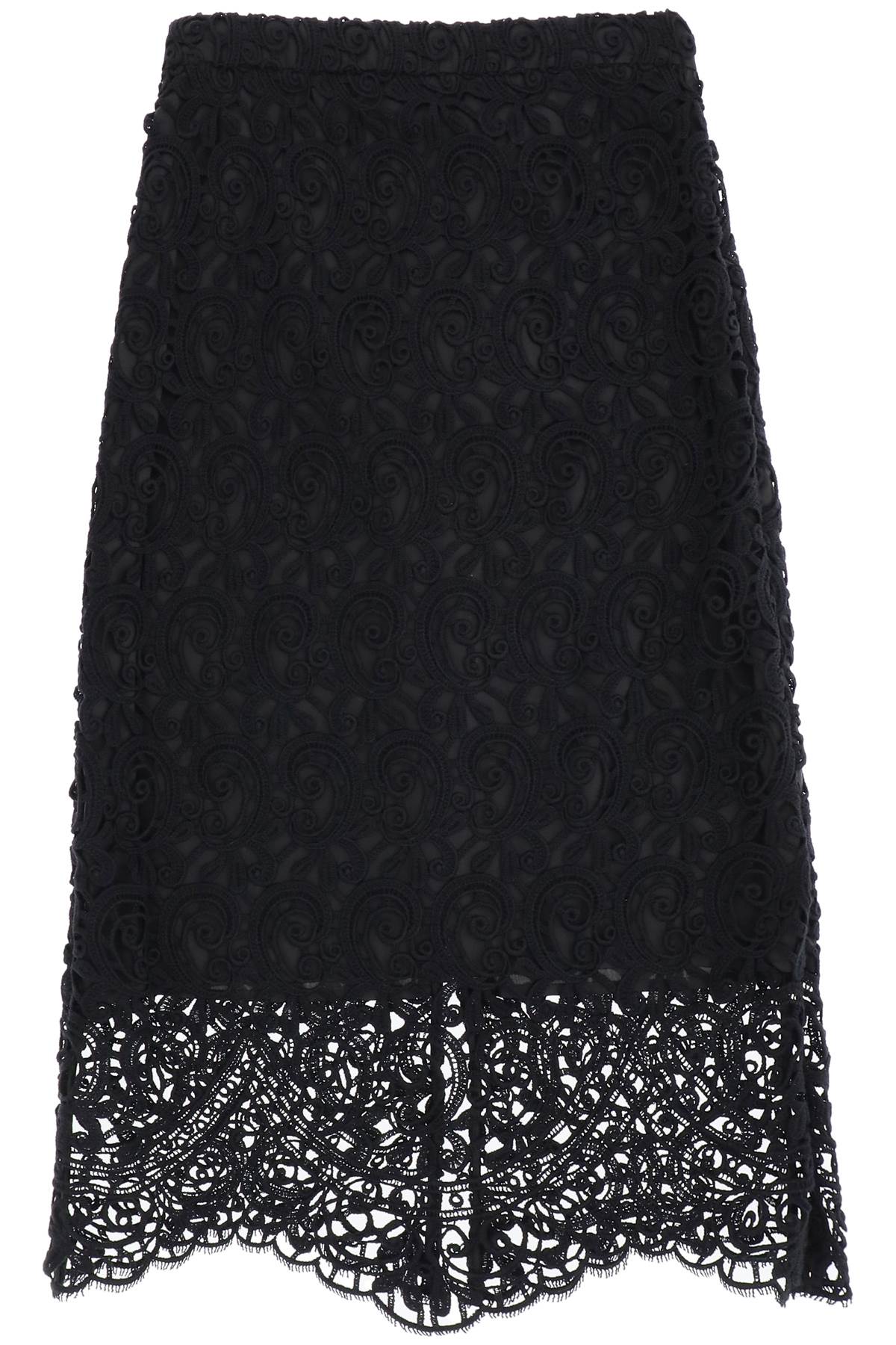 Burberry Macrame Lace Pencil Skirt for Women | Elegant Office & Party Wear | Perfect for Work, Cocktail Events & Formal Occasions