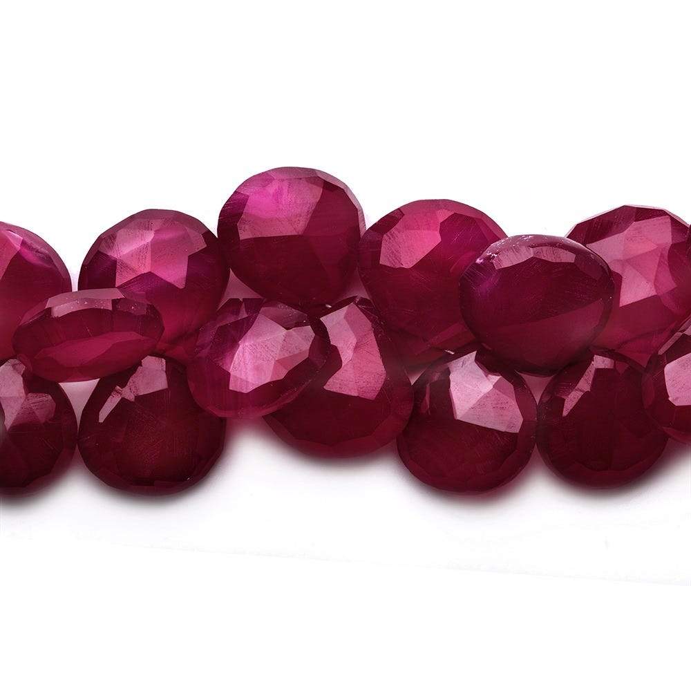 12x12mm & 16x16mm Orchid Purple Chalcedony Heart Briolettes - 8 Inch Strand with 39 Beads - Perfect for Jewelry Making, DIY Crafts & Beading Projects
