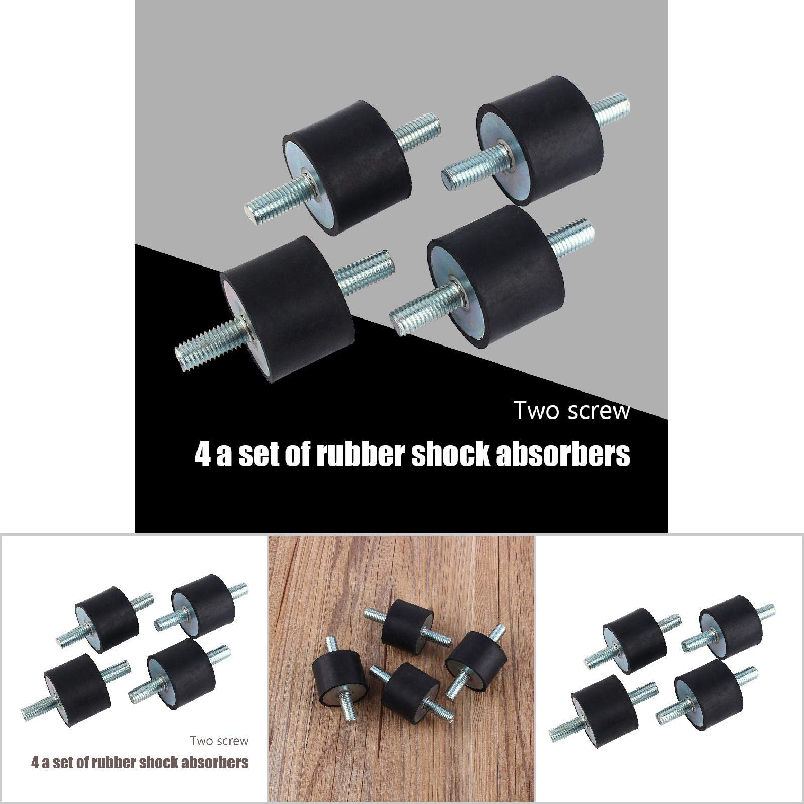 Keenso M10 40x30mm Rubber Vibration Isolator Mounts - Heavy Duty Anti-Vibration Shock Dampers for Air Compressor Pumps, HVAC Systems & Industrial Equipment (Set of 4)