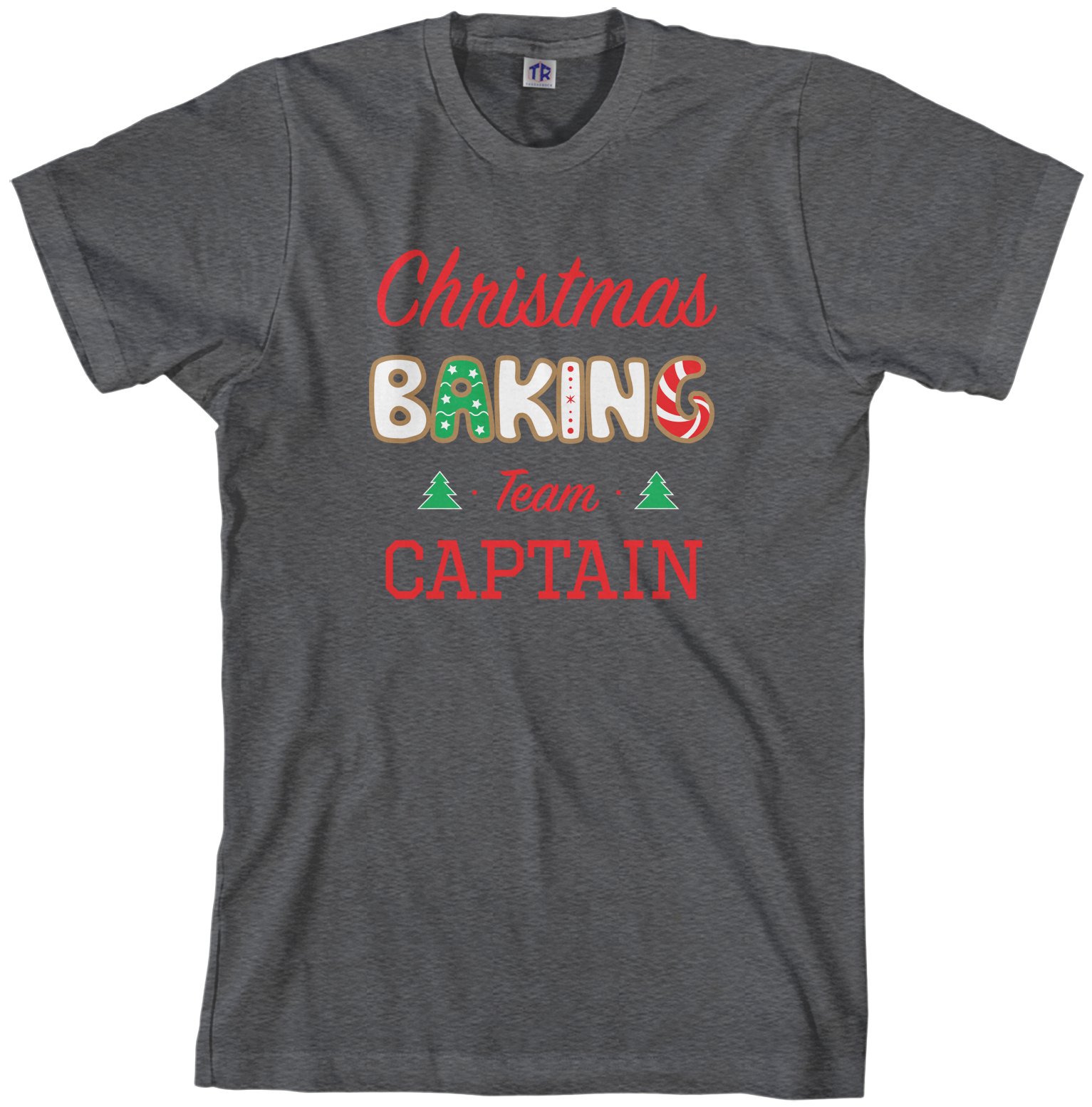 Threadrock Men's Christmas Baking Team Captain T-Shirt - Funny Holiday Cooking Crew Gift for Dad, Husband & Bakers - Perfect for Christmas Parties, Baking Competitions & Family Gatherings