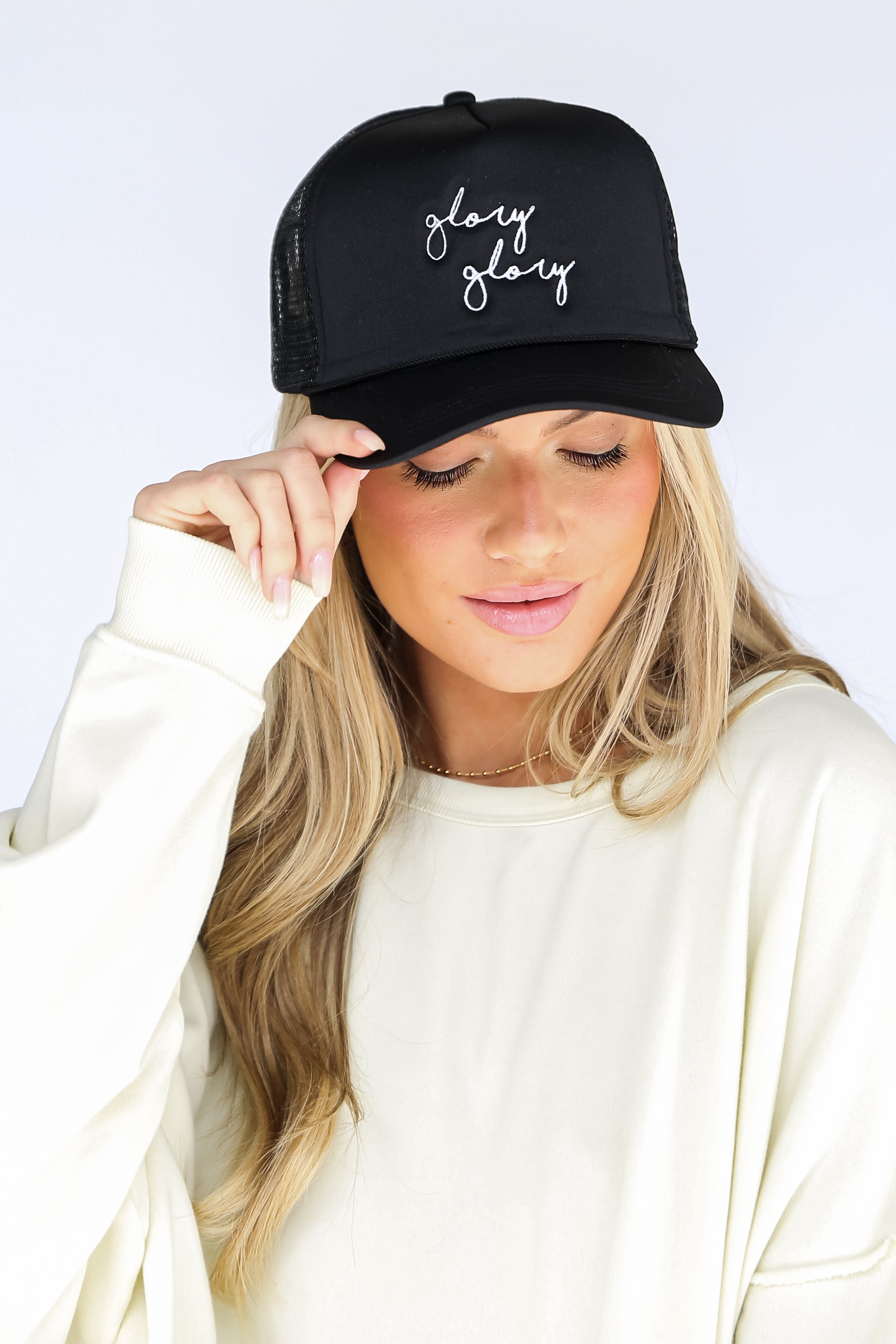 Black Embroidered Trucker Hat for Men & Women - Stylish Adjustable Baseball Cap for Outdoor Activities, Sports & Casual Wear