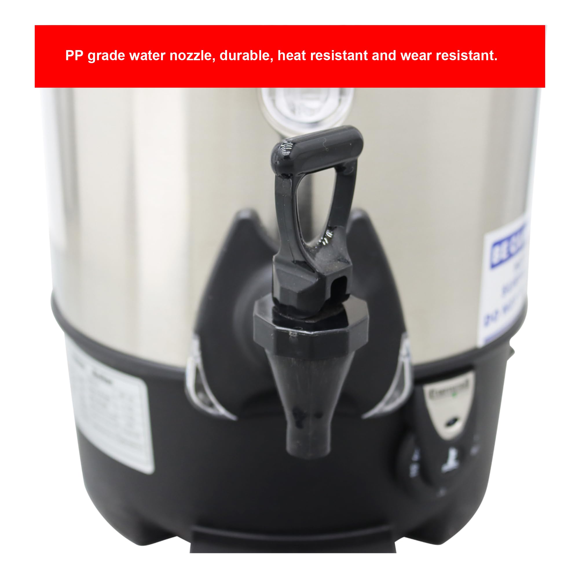 110V 8.8L Commercial Hot Water Dispenser with Stainless Steel Inner Tank - 1500W Fast Boiling for Coffee, Tea, Milk & Beverage Service - Perfect for Restaurants, Cafes & Offices