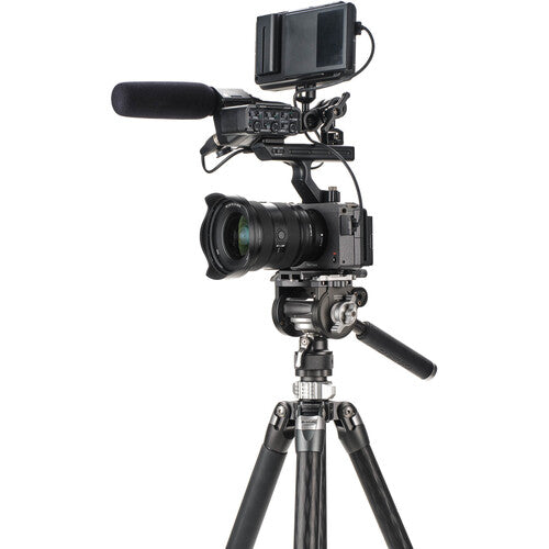 Benro Kingpod CF 2 Series 4-Section Carbon Fiber Tripod with FS36PRO Hybrid Head - Professional Photography & Videography Support for Outdoor Shooting