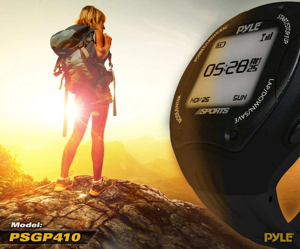 Pyle Extreme GPS Sports Watch with ANT+ Heart Rate Monitor - Waterproof Fitness Tracker for Running, Biking, Hiking - Track Pace, Speed, Distance - Sync with Strava & MapMyRun - Perfect for Outdoor Workouts & Adventure Training