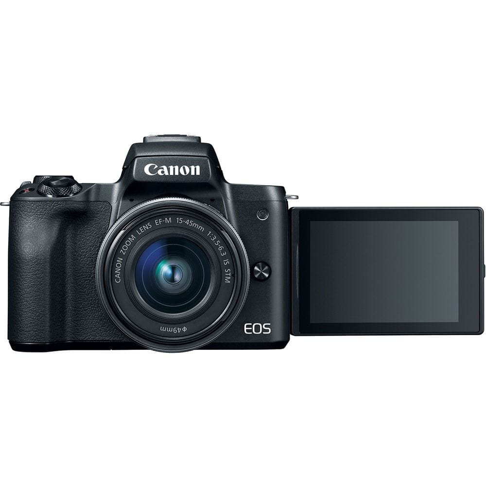 Canon EOS M50 Mirrorless Digital Camera with 15-45mm Lens - 24.1MP APS-C Sensor, 4K Video, Dual Pixel AF, Wi-Fi & Bluetooth (Black) - Perfect for Vlogging, Travel Photography & Content Creation