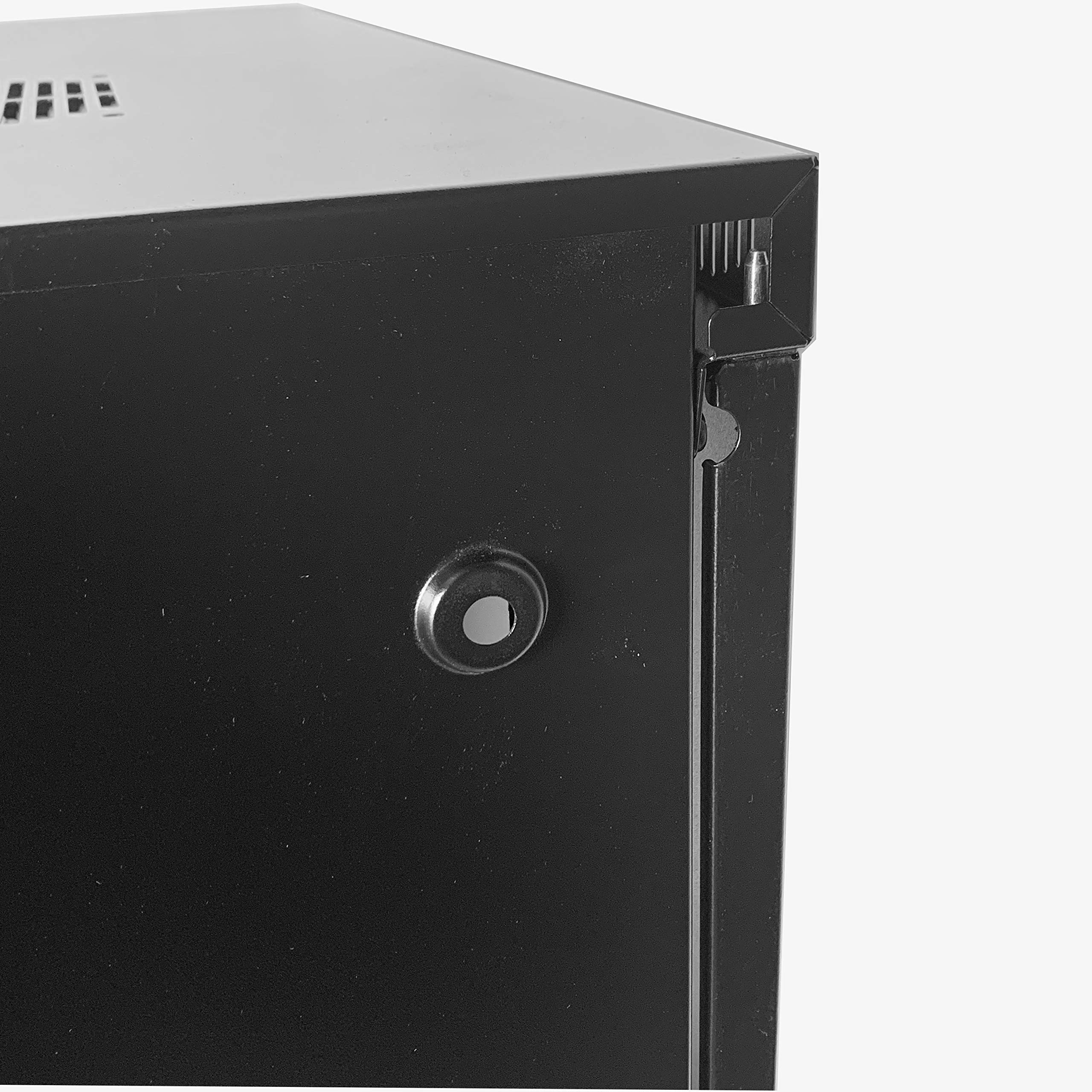 15U Wall Mount Server Rack Cabinet with Glass Door & Lock - 22.75