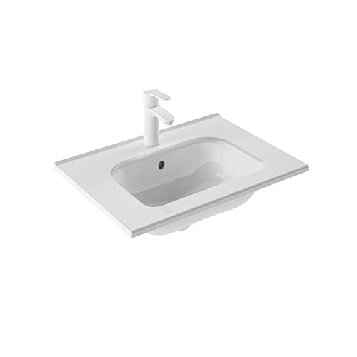 Royo Confort Collection 24 Inch Bathroom Vanity with Sink in Sandy Wenge Finish - Modern Bathroom Storage Solution for Small Spaces & Powder Rooms