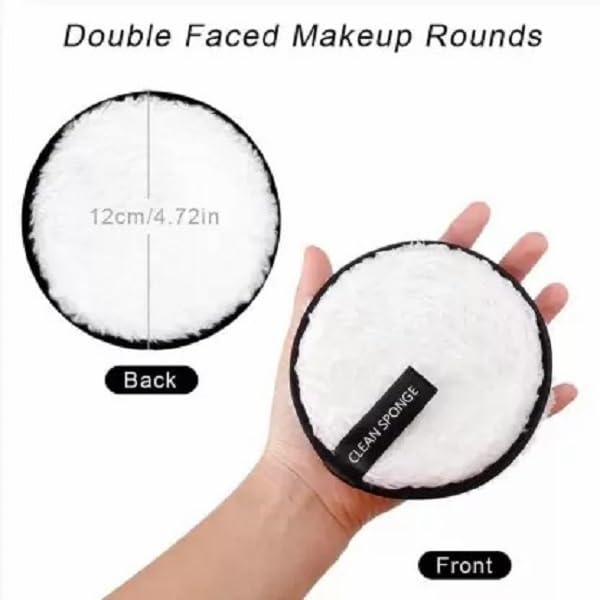 Reusable Cotton Makeup Remover Pads - Eco-Friendly Microfiber Wipes for Gentle Face Cleansing & Makeup Removal | Perfect for Travel, Daily Skincare & Sustainable Beauty Routine