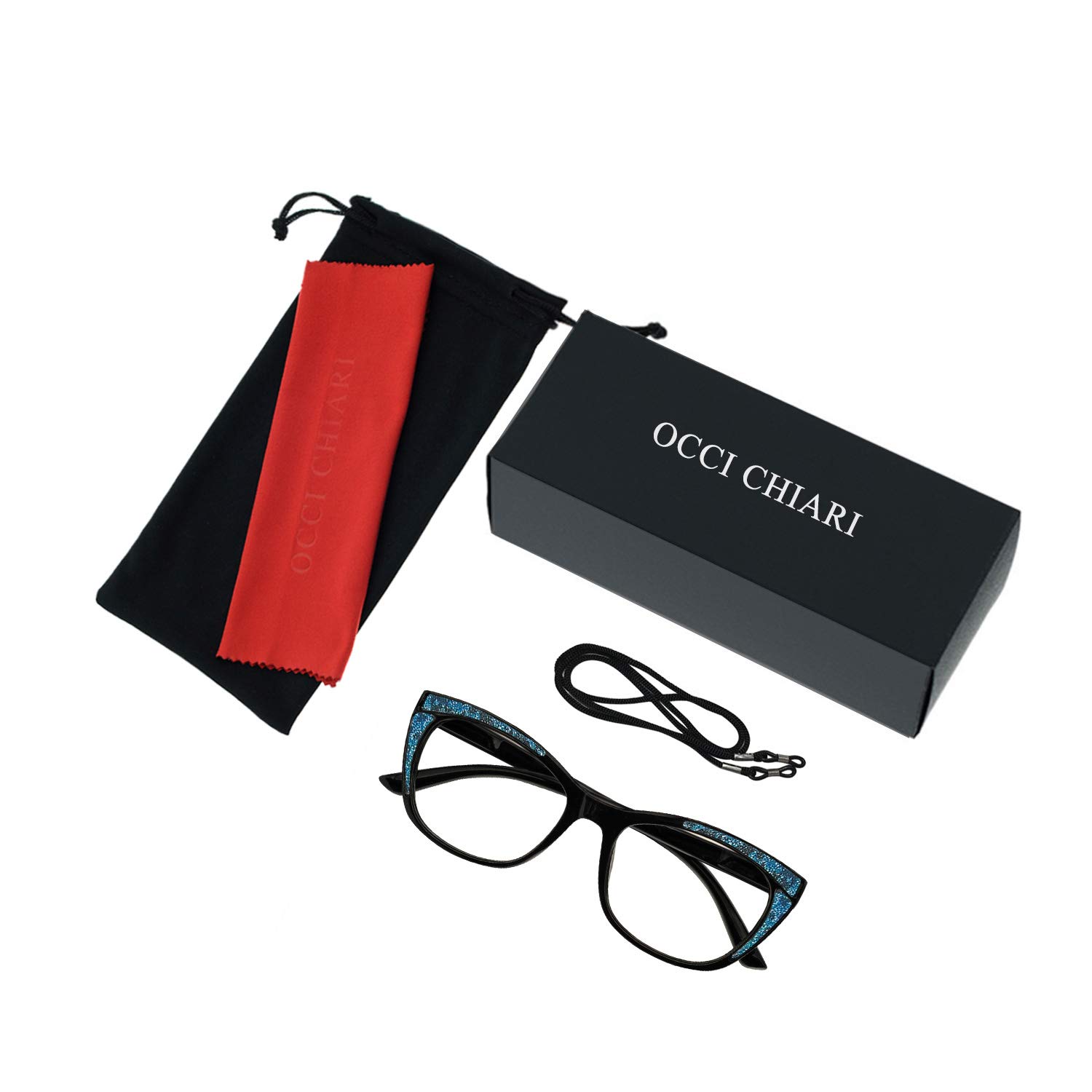 OCCI CHIARI Fashion Reading Glasses for Women & Men - Lightweight Eyeglass Frames with Spring Hinges - Perfect for Reading, Working, and Computer Use