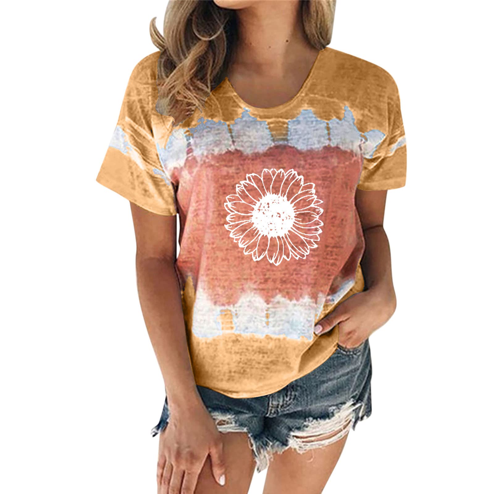 Women's Crewneck Long Sleeve Sweatshirts & Tunic Tops - Casual Loungewear for Leggings, Short Sleeve Shirts - Perfect for Workout, Yoga, and Everyday Comfort Wear